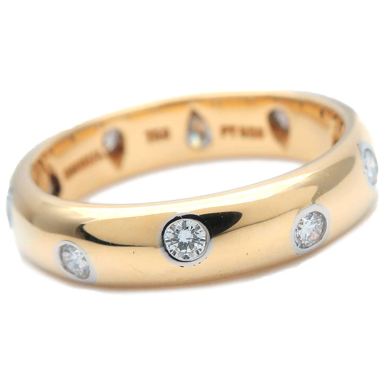 Tiffany&Co. Dots Ring 10P Diamond 750YG PT950 Yellow Gold US4.5