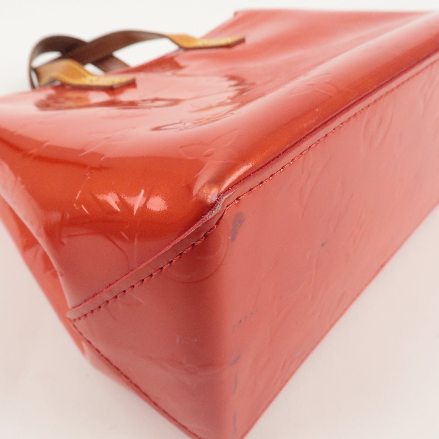 Louis Vuitton Monogram Vernis Lead PM Hand Bag Rouge M91990