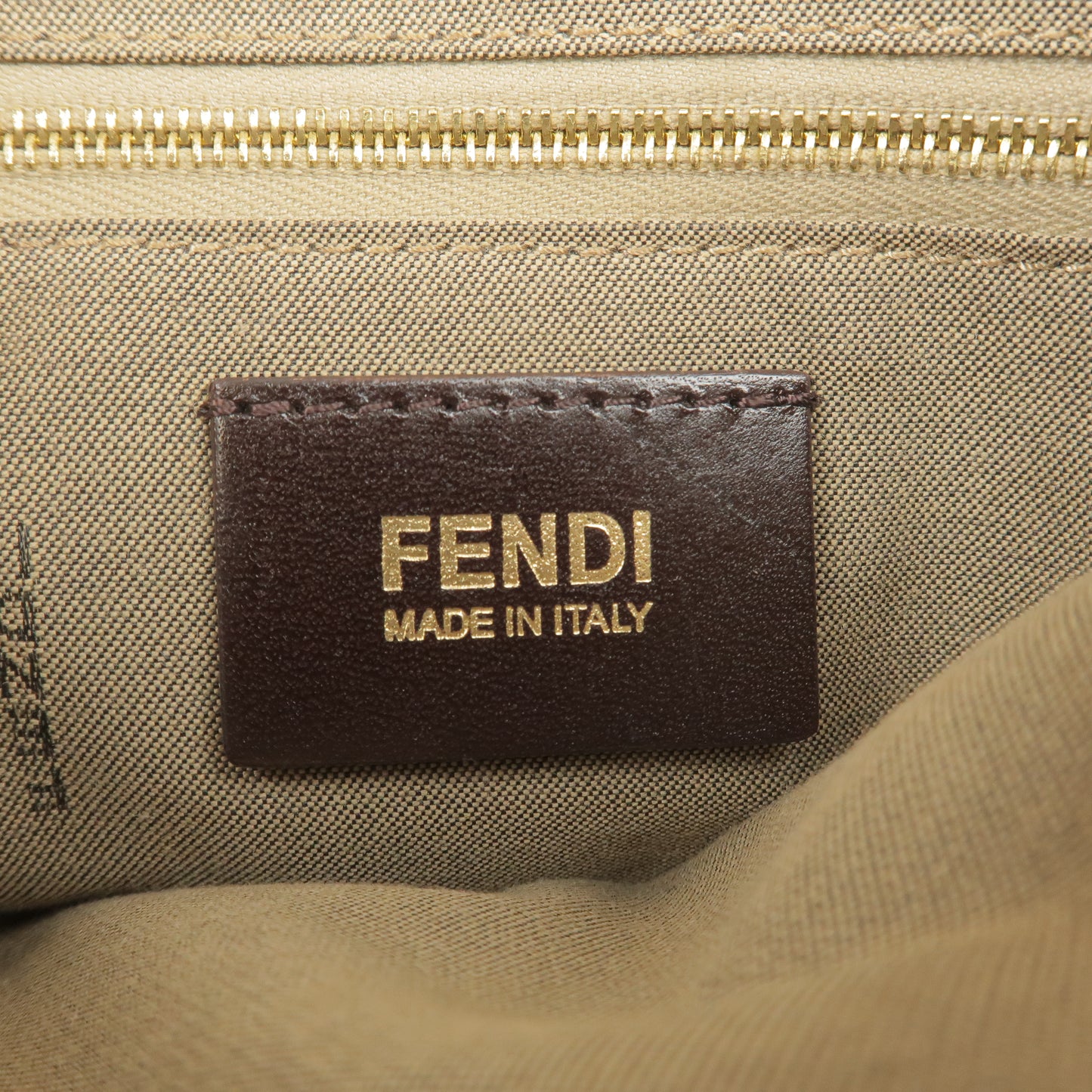 FENDI Zucchino Mamma Baguette PVC Leather Shoulder Bag 8BR001