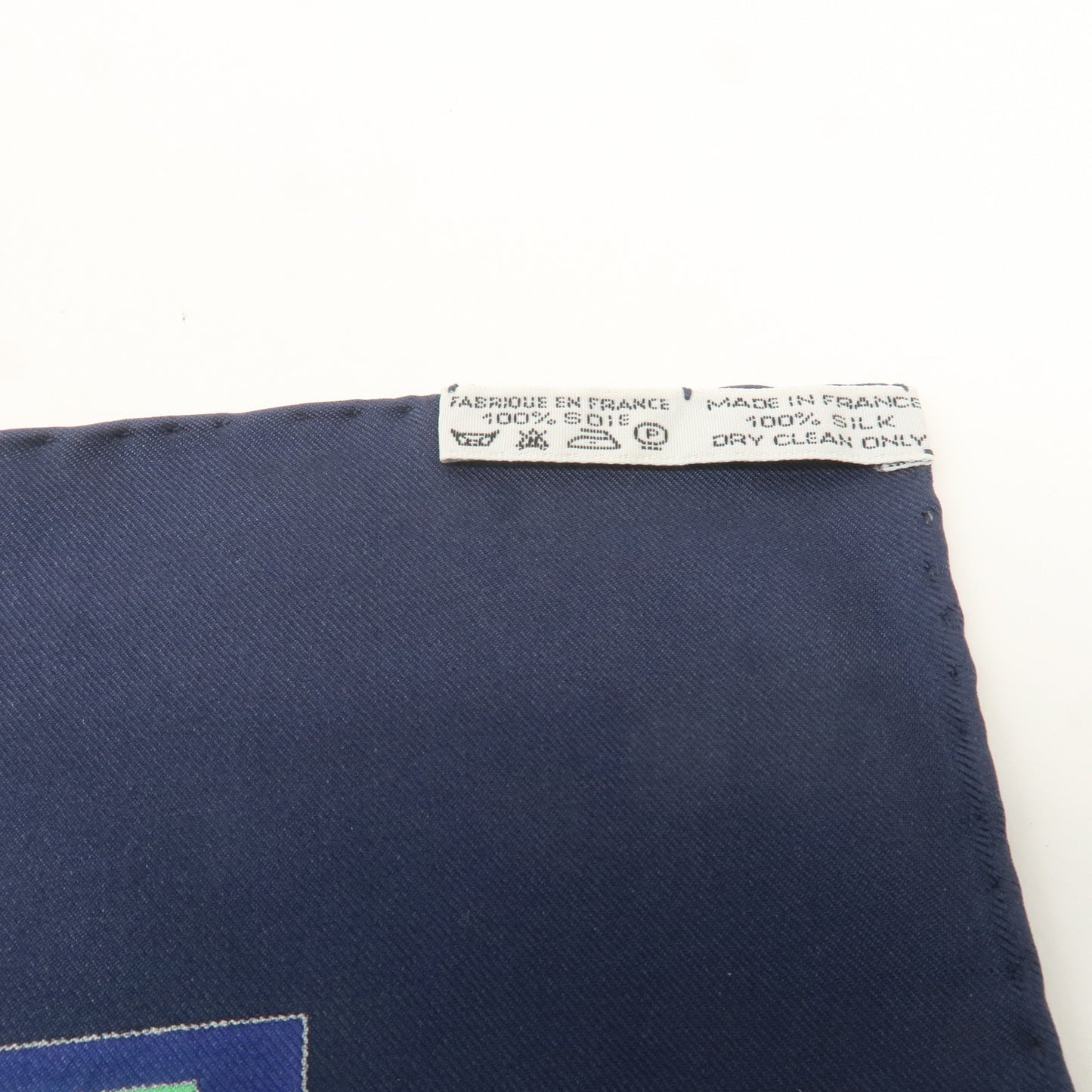 Hermes Silk 100% Carre 90 Mors & Filets Navy Blue