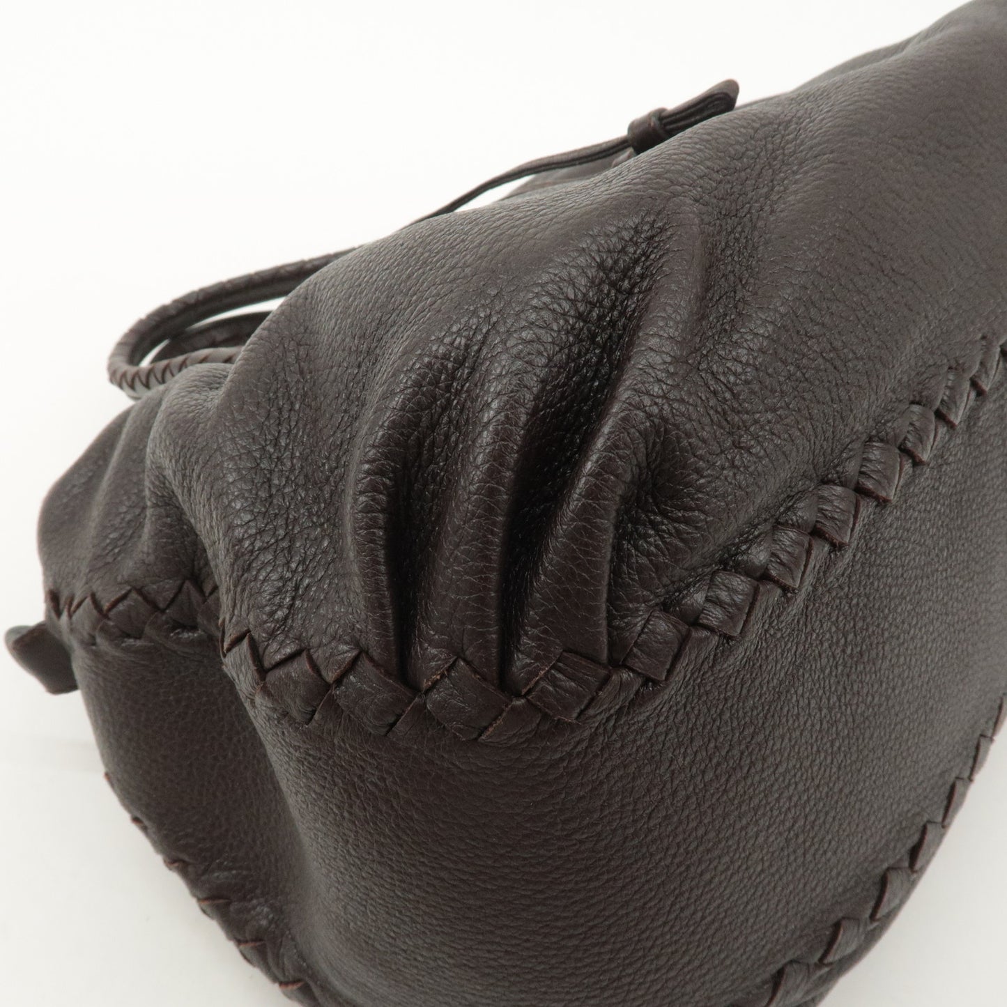 BOTTEGA VENTETA Intrecciato Leather 2Way Shoulder Bag Brown 210612