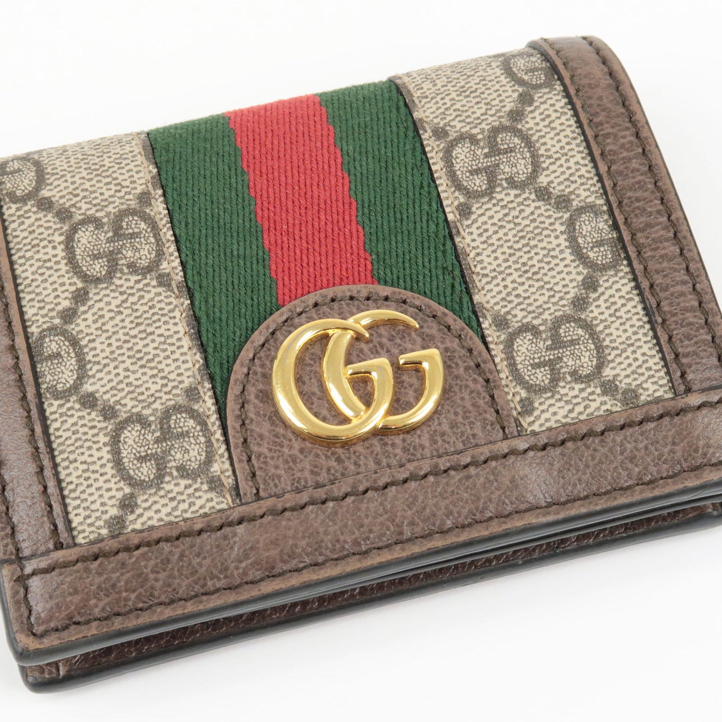 GUCCI Sherry Ophidia GG Supreme Leather Folded Wallet 523155