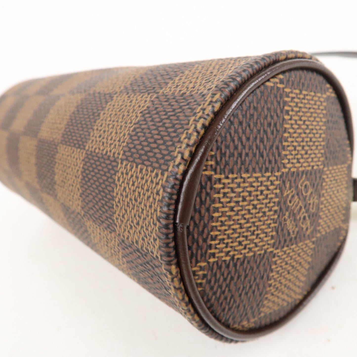 Louis Vuitton - Brown Leather Barrel-Style Bag w/ Mini Pouch