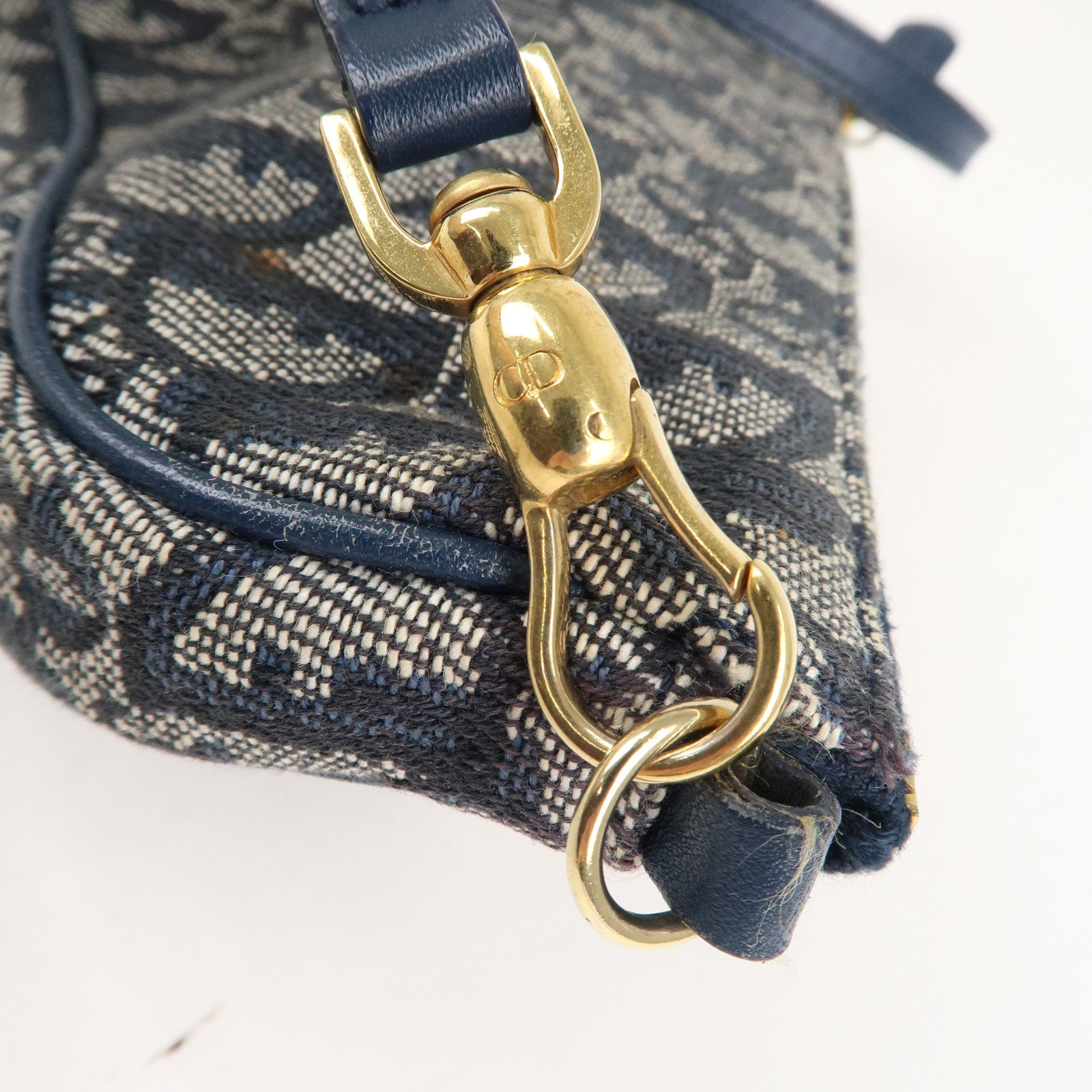 Christian Dior Mini Saddle Navy Monogram Pochette Bag