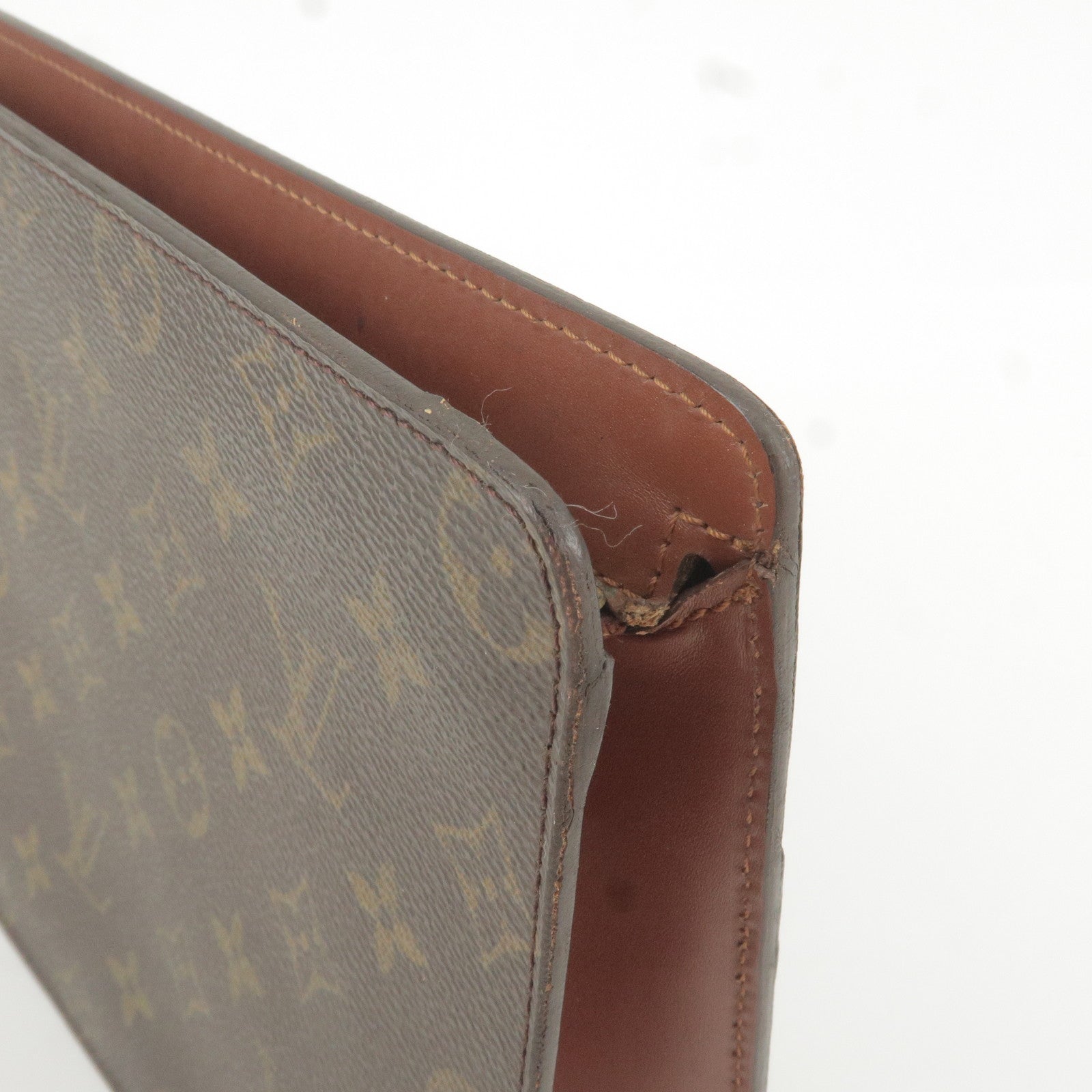 Auth Louis Vuitton Monogram Pochette Homme Clutch Hand Bag M51795 Junk  J1235