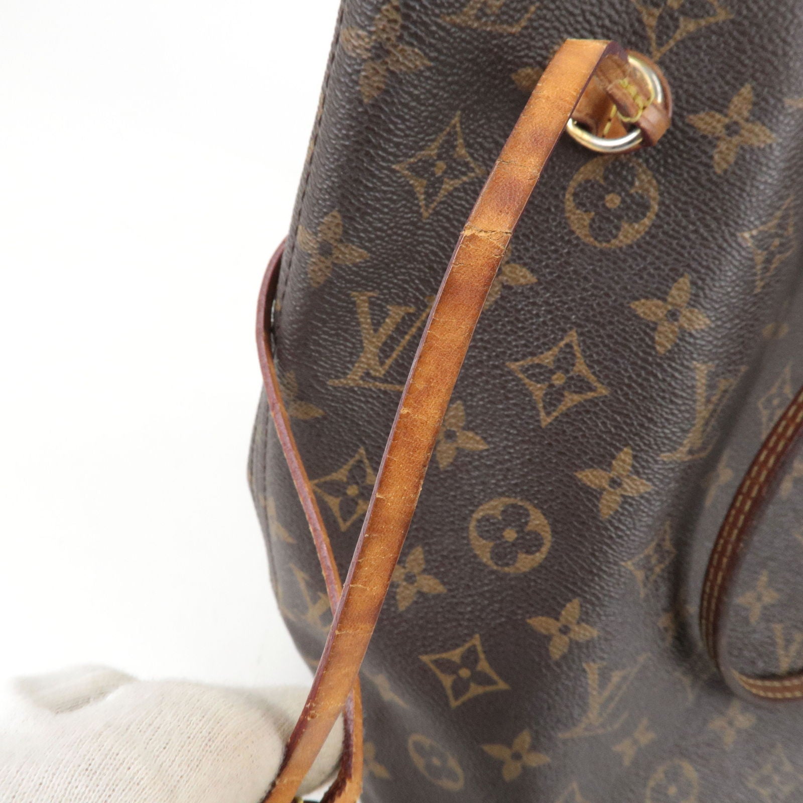 Auth Louis Vuitton Monogram Neverfull MM Tote Bag M40156 Used