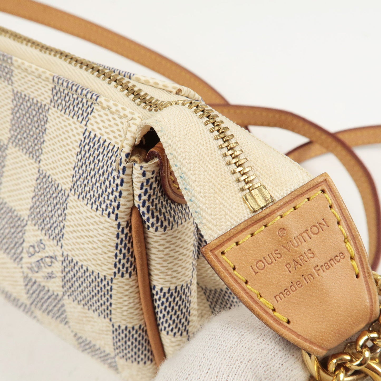 Louis Vuitton Damier Azur Eva Chain 2Way Bag Pouch N55214