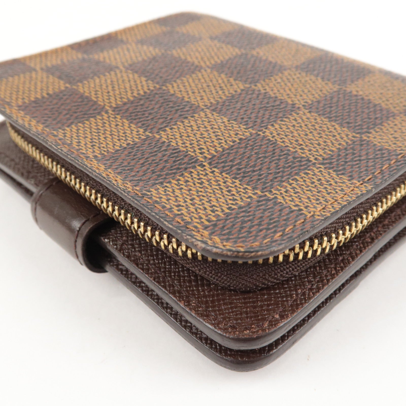 Shop Louis Vuitton Leather Folding Wallet Small Wallet Logo