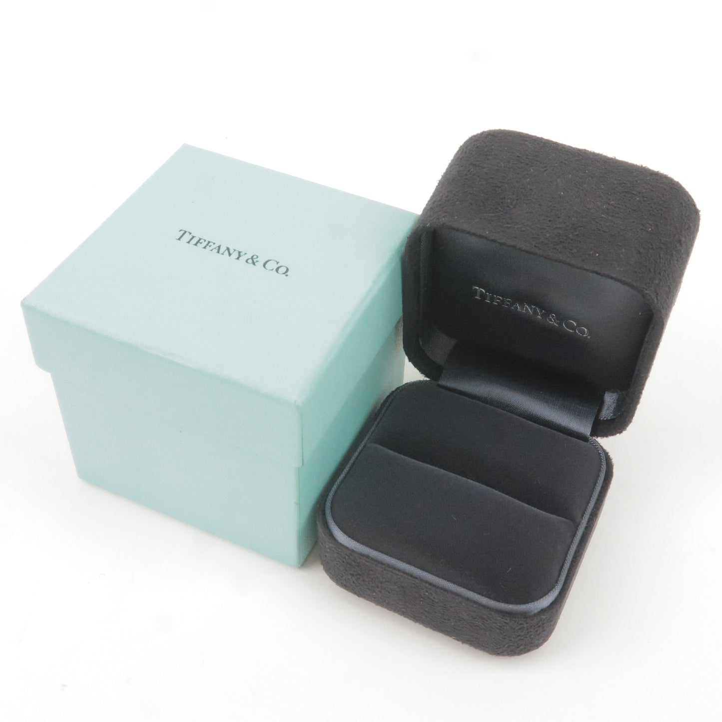 Tiffany&Co. Set of 2 Pair Ring Box Jewelry Box Tiffany Blue