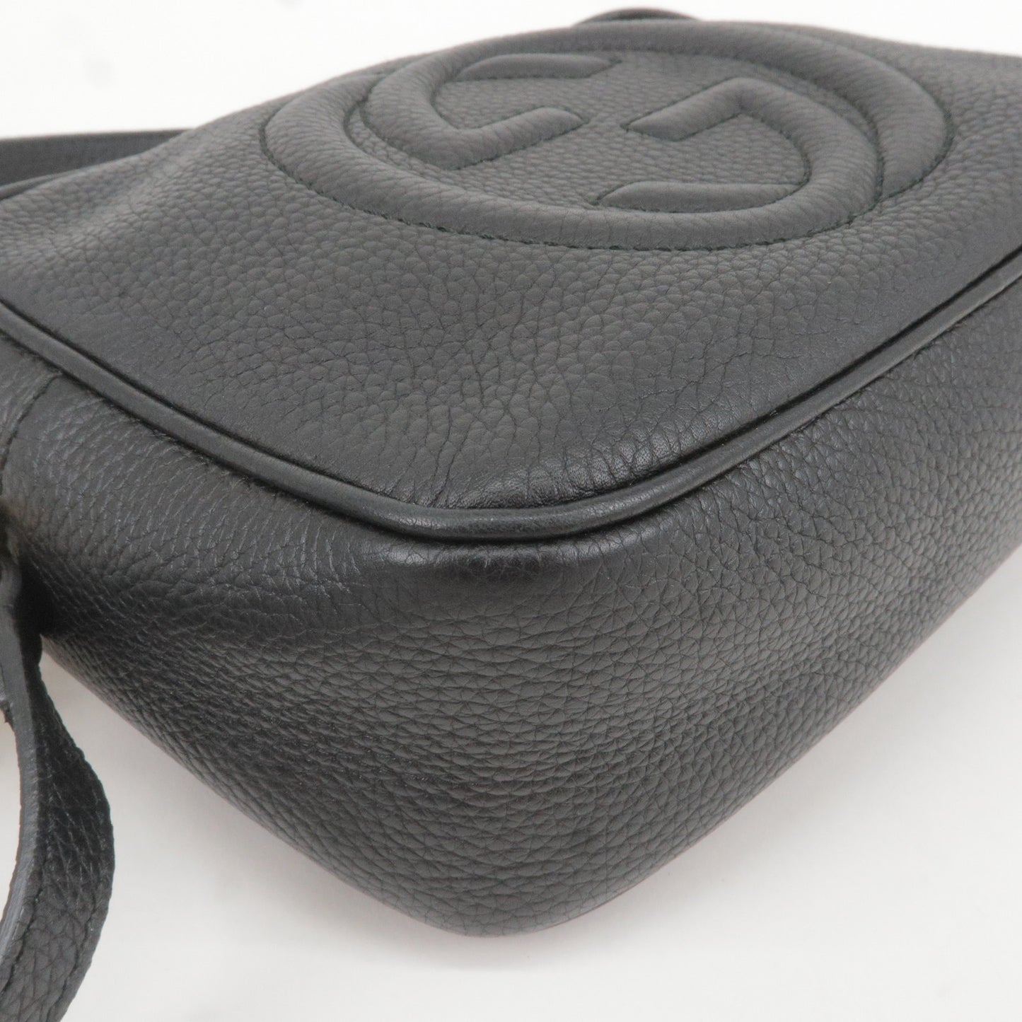 GUCCI SOHO Leather Small Disco Bag Shoulder Bag Black 308364