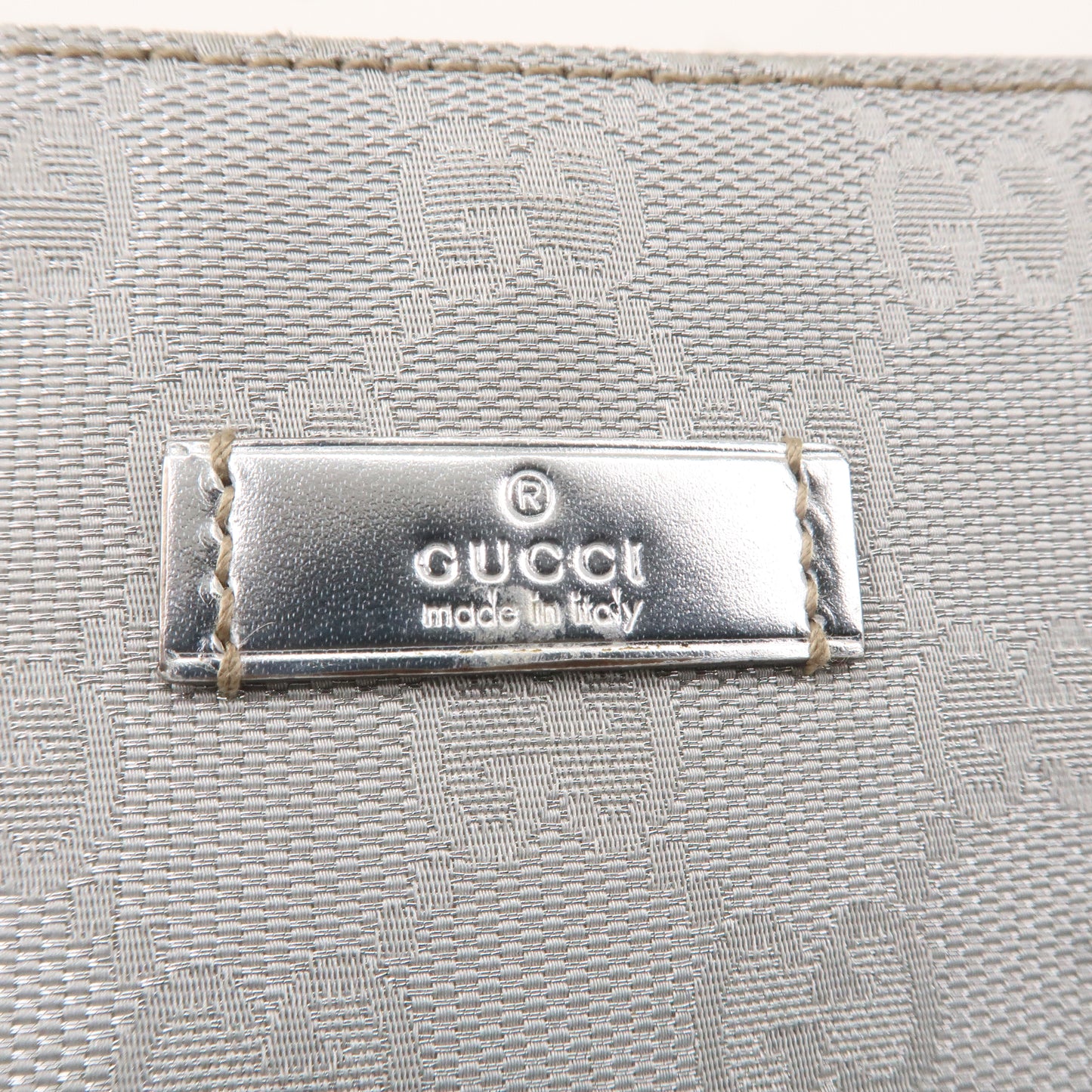 GUCCI Boat Bag Set of 2 GG Canvas Leather Hand Bag 07198 190393