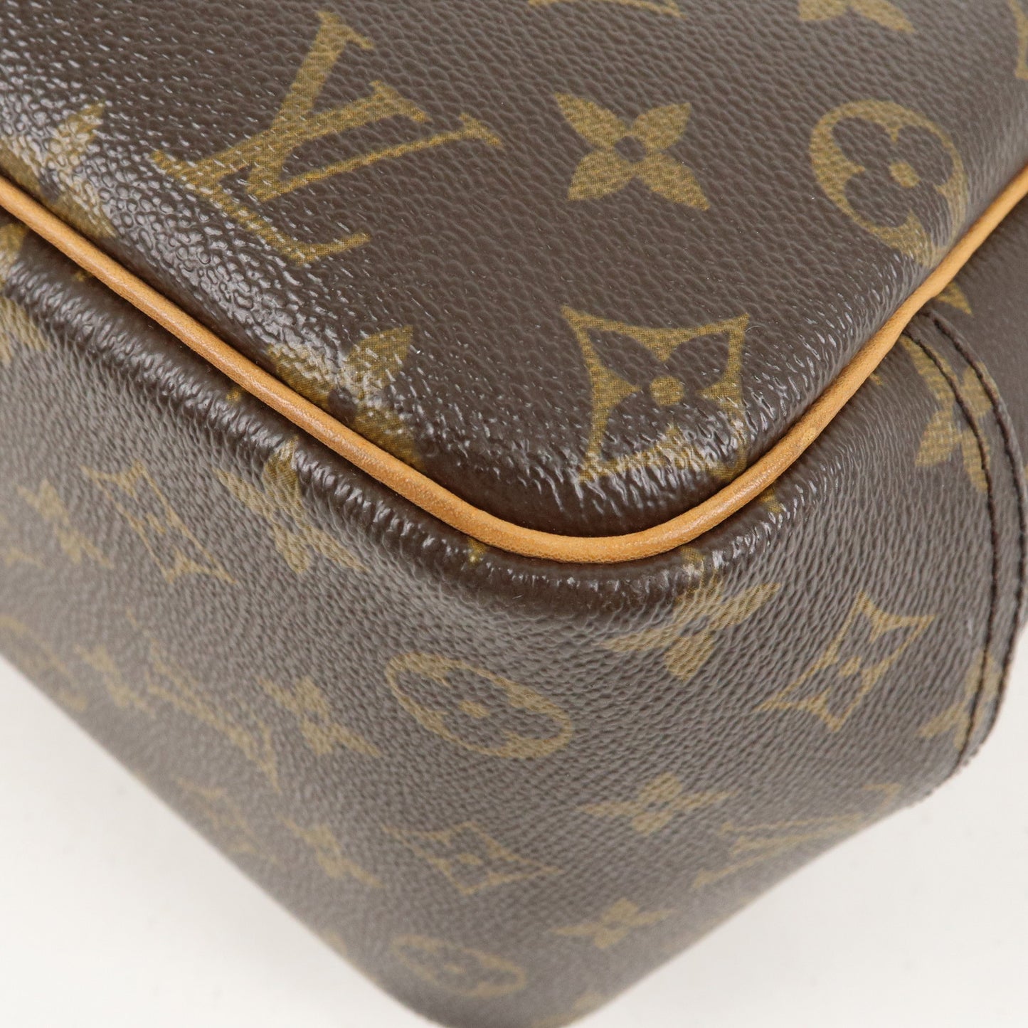 Louis Vuitton Monogram Deauville Hand Bag Brown M47270