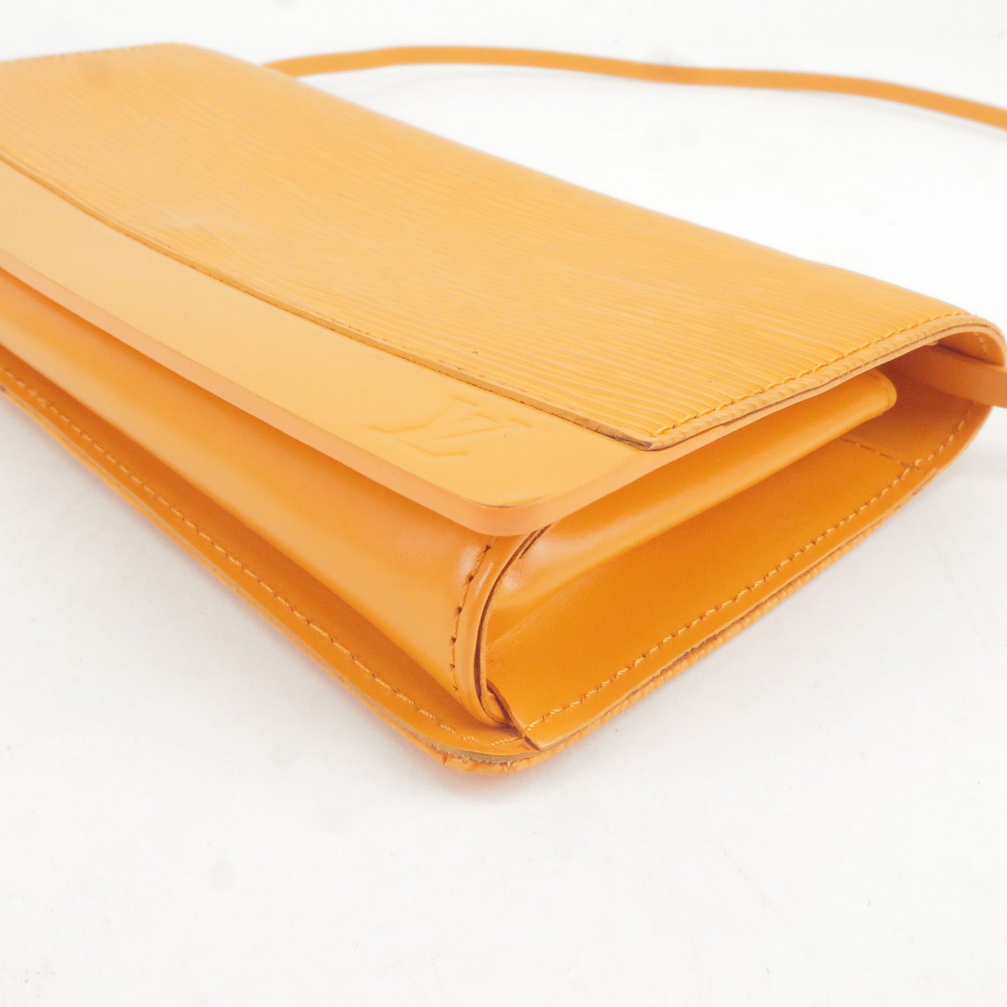 Louis Vuitton Epi Honfleur Clutch Bag Hand Bag Mandarin M5273H