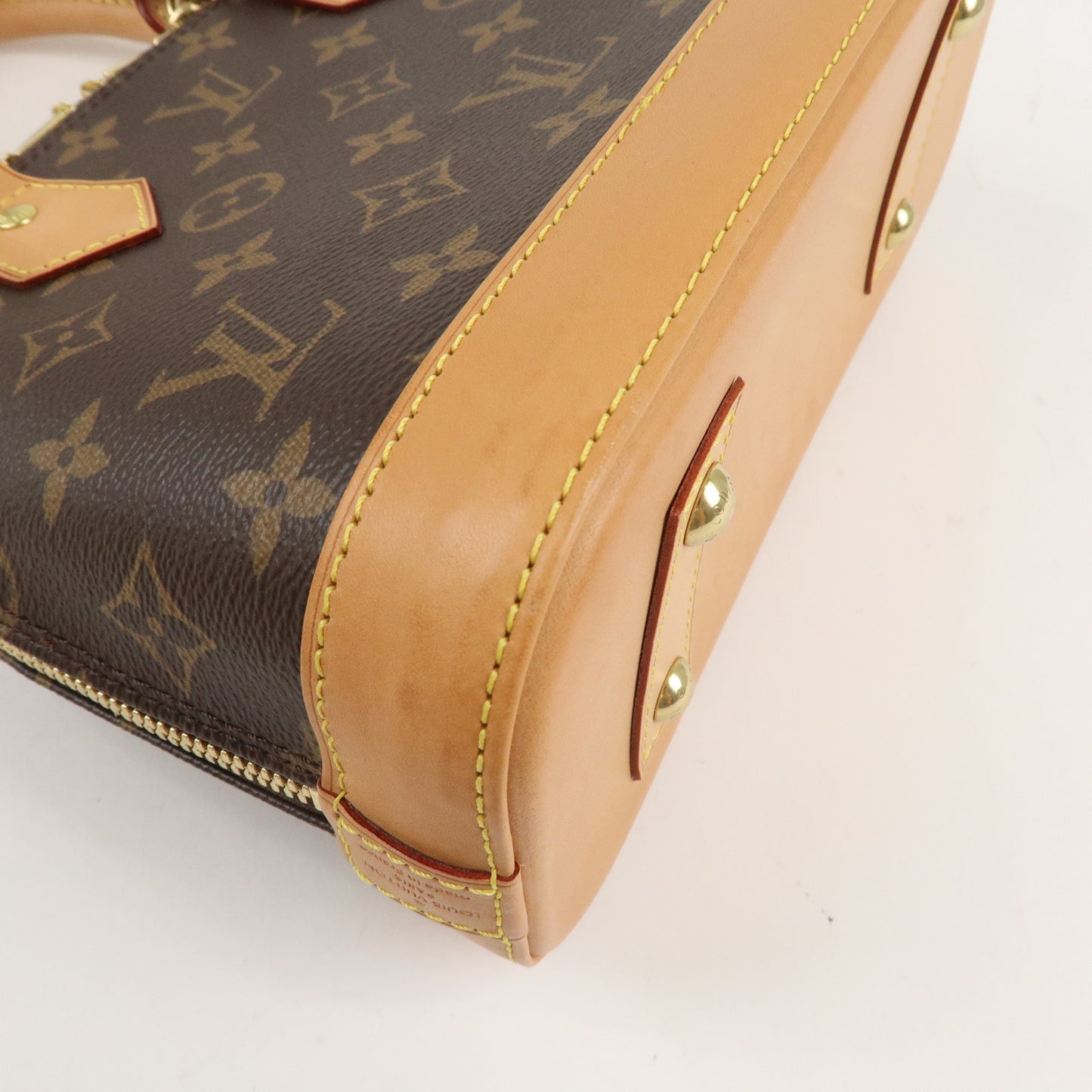 Louis Vuitton Monogram Alma BB 2 Way Hand Bag Brown M53152