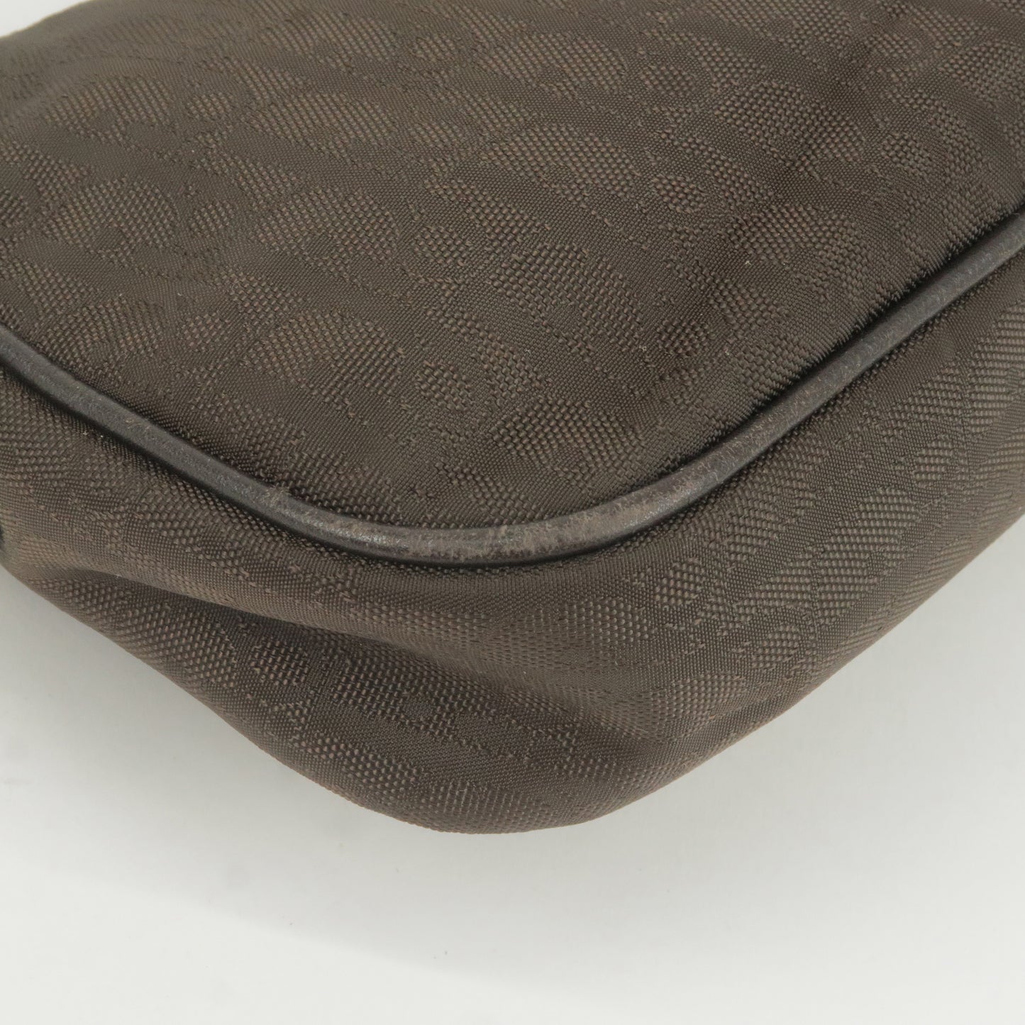 Christian Dior Trotter Canvas Leather Shoulder Bag Brown