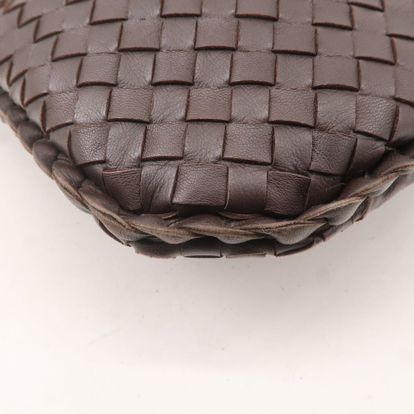 BOTTEGA VENETA Intrecciato Leather Hobo Shoulder Bag Brown 115653