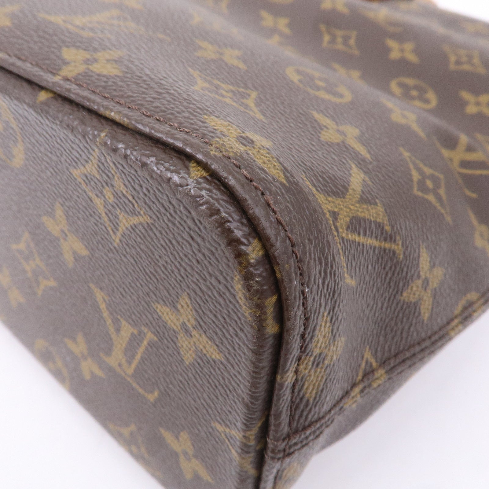 Louis Vuitton Luco Tote Brown Leather & LV Monogram Canvas