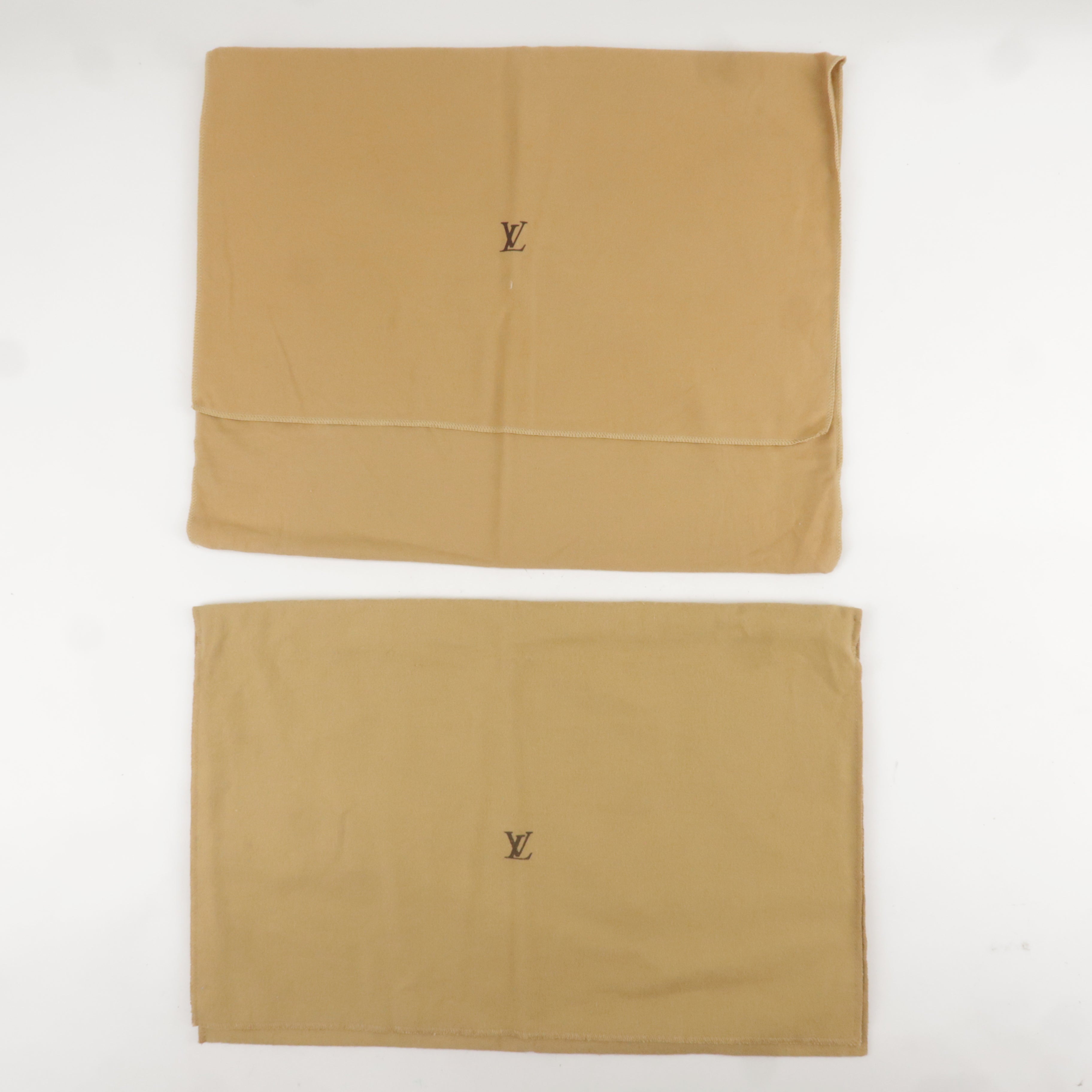 Louis Vuitton Set of 10 Dust Bag Flap Style Beige Brown