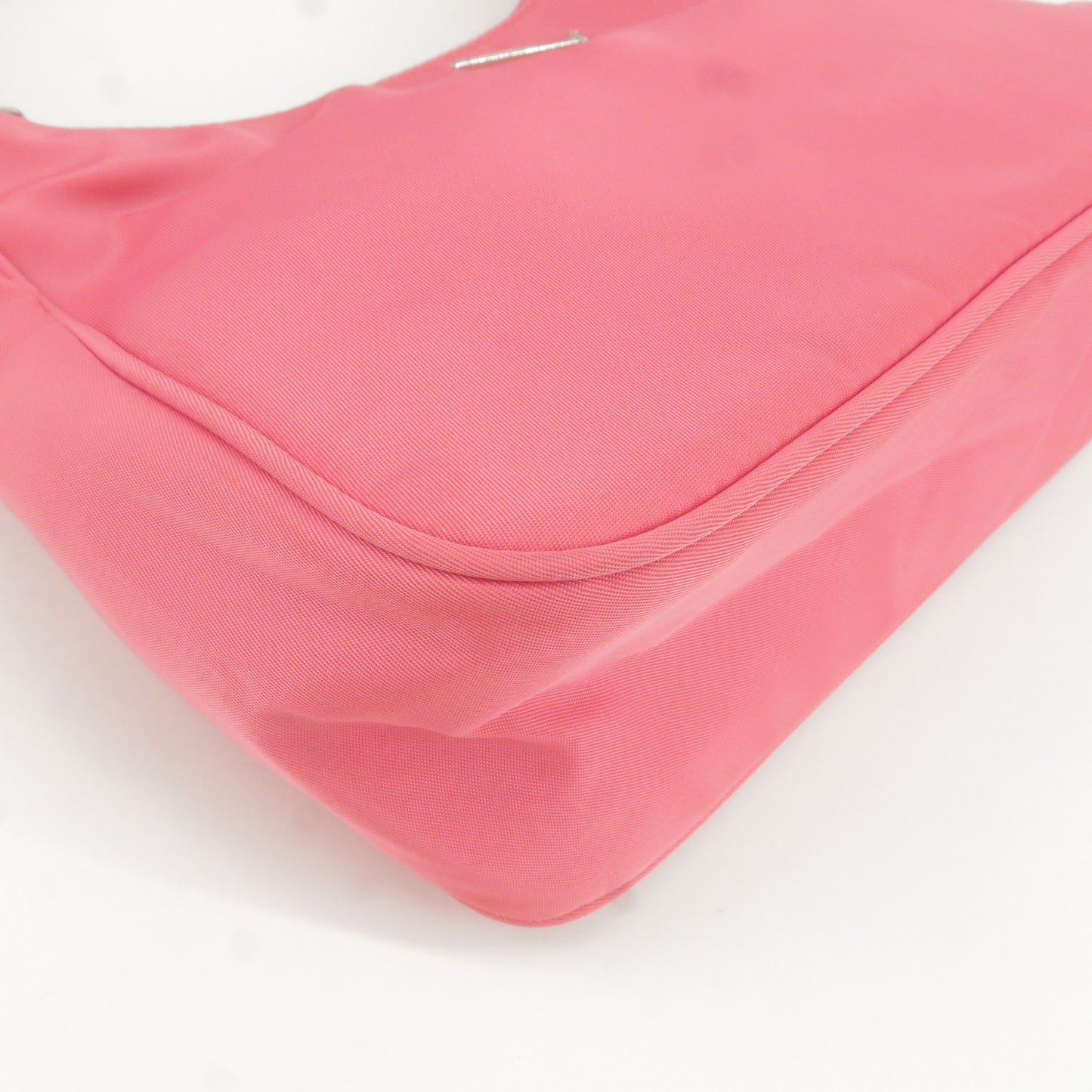 PRADA Logo Nylon Canvas Hand Bag Pouch Purse Pink MV519