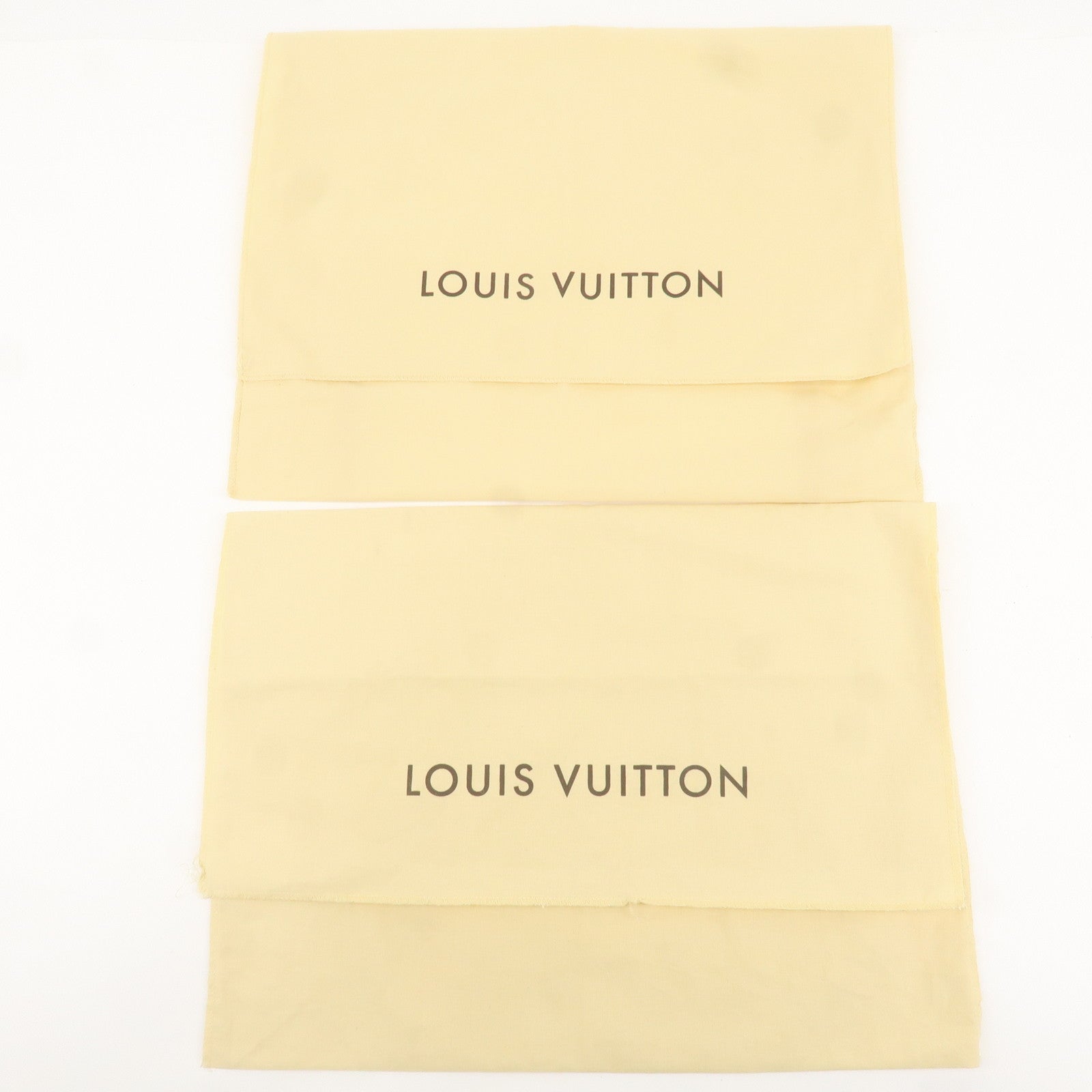 Louis Vuitton Set of 10 Dust Bag Flap Style Beige Brown