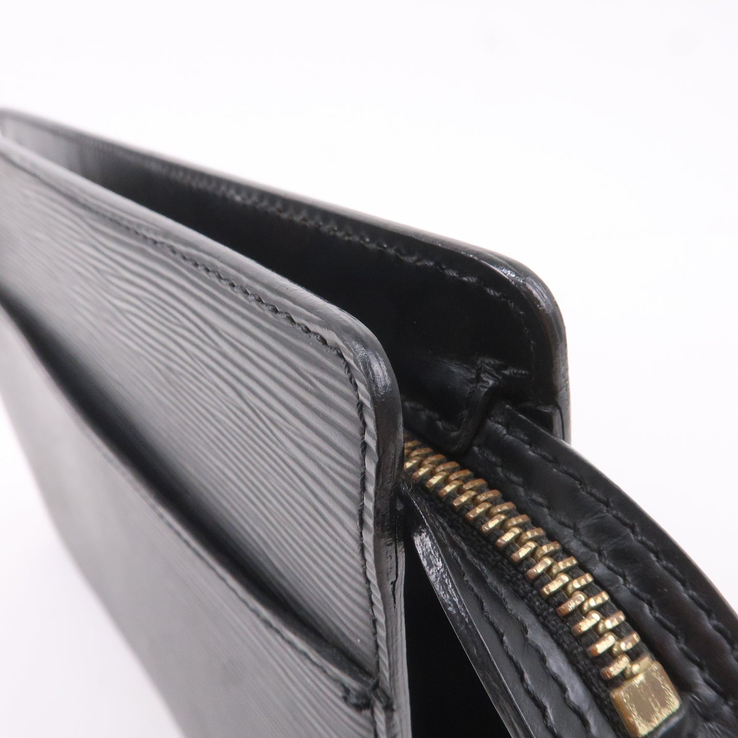 Authentic Louis Vuitton Epi Pochette Homme Clutch Bag Black M52522