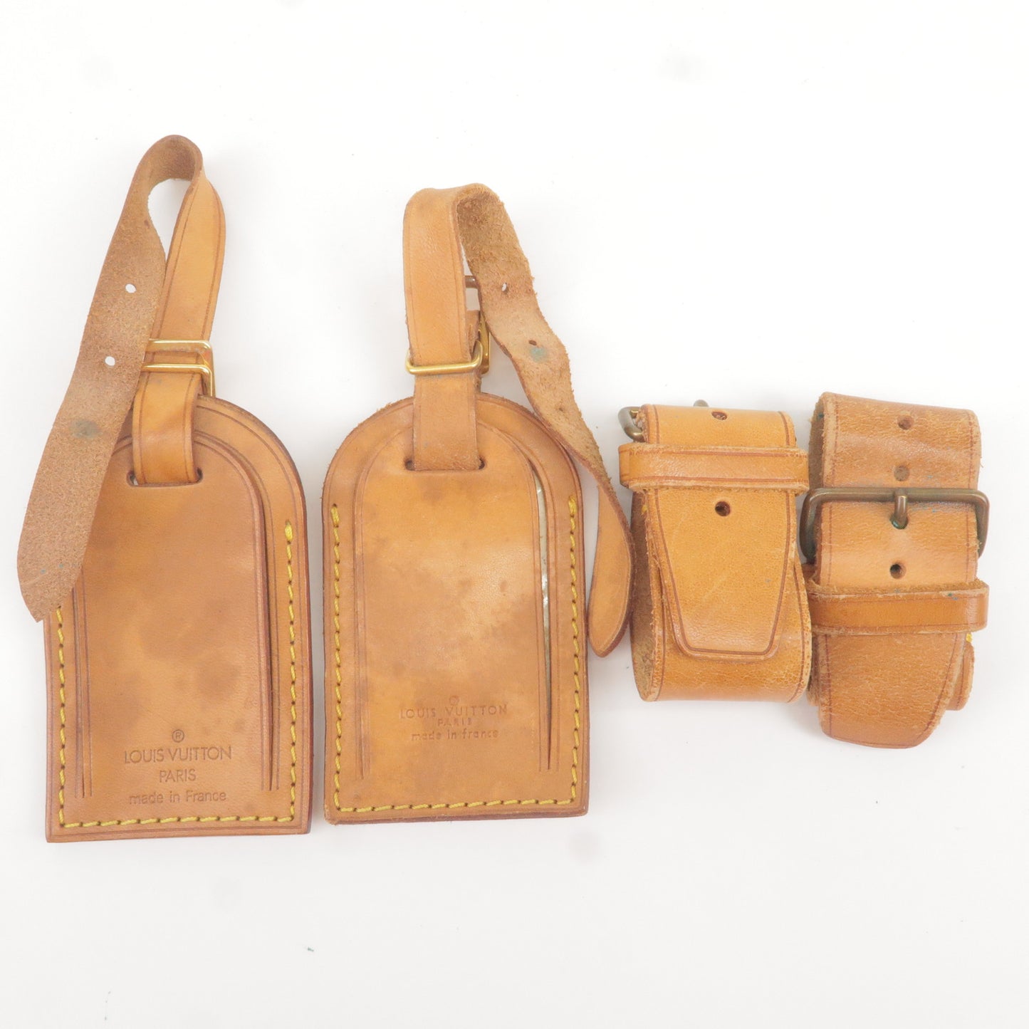 Louis Vuitton Set of 20 Name Tag Poignet Set Leather Beige