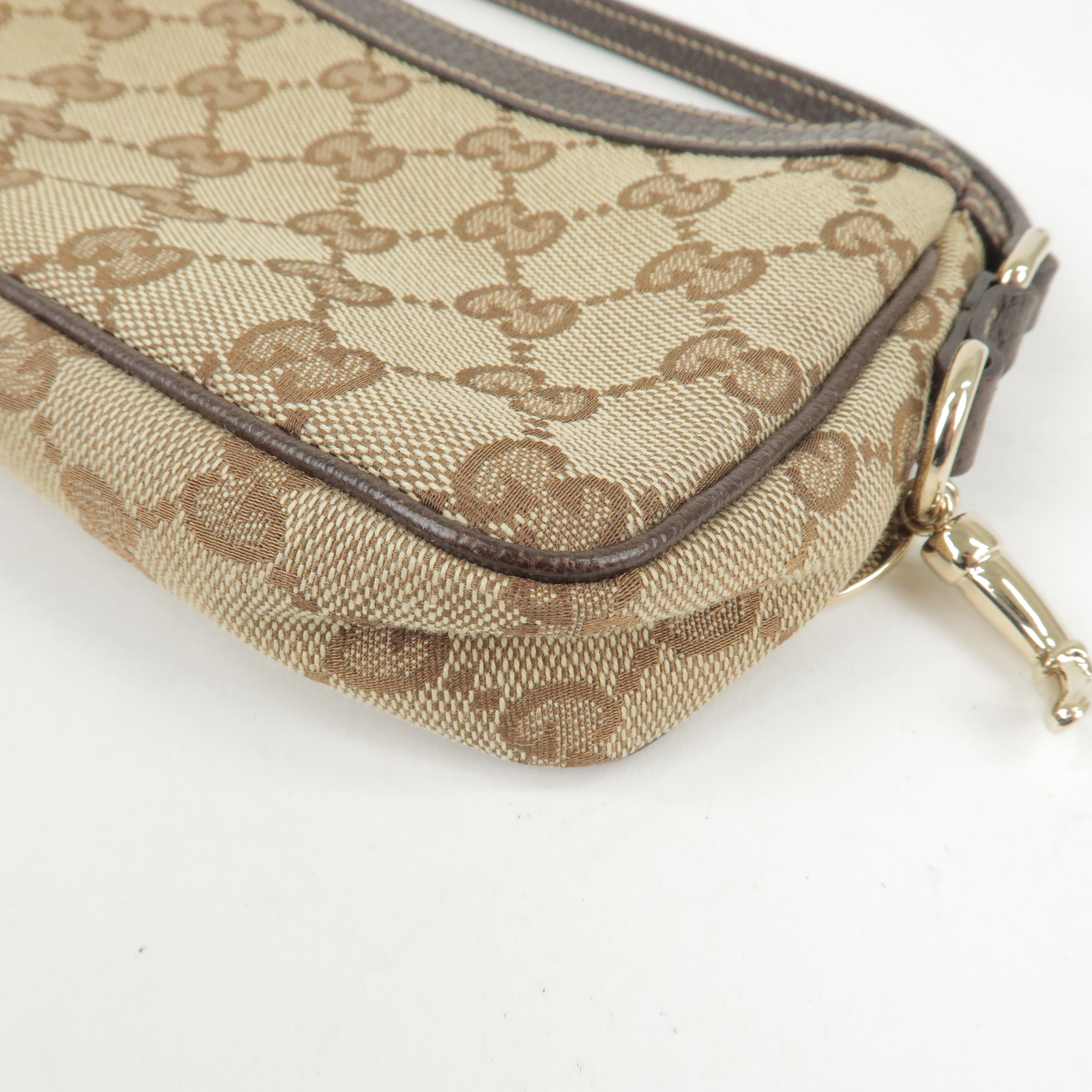 GUCCI-GG-Canvas-Leather-Hand-Bag-Pouch-Purse-Beige-154432 – dct 