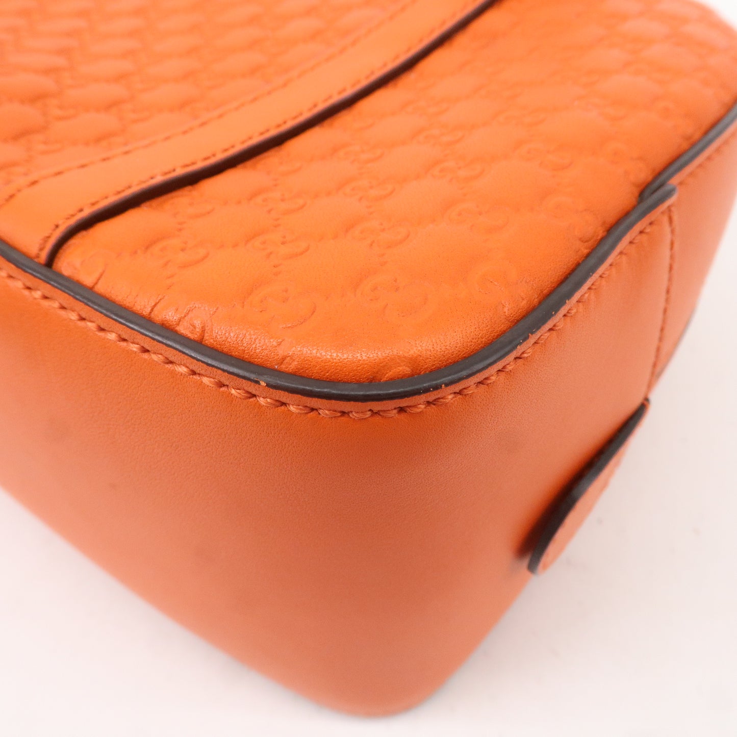 GUCCI Micro Guccissima Leather 2Way Shoulder Bag Orange 510289