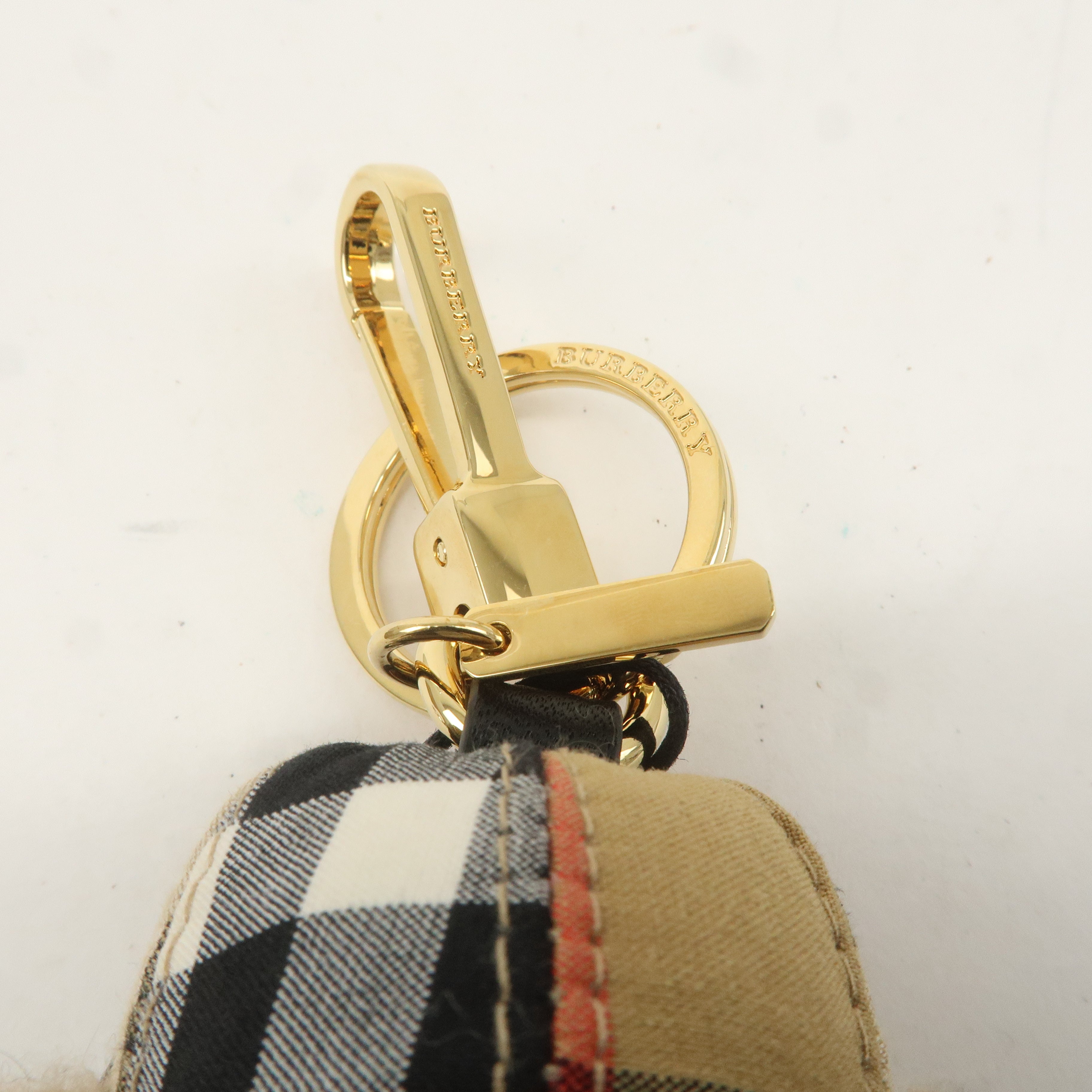 BURBERRY Thomas Bear bag Charm Key Chain Cashmere Beige Brown