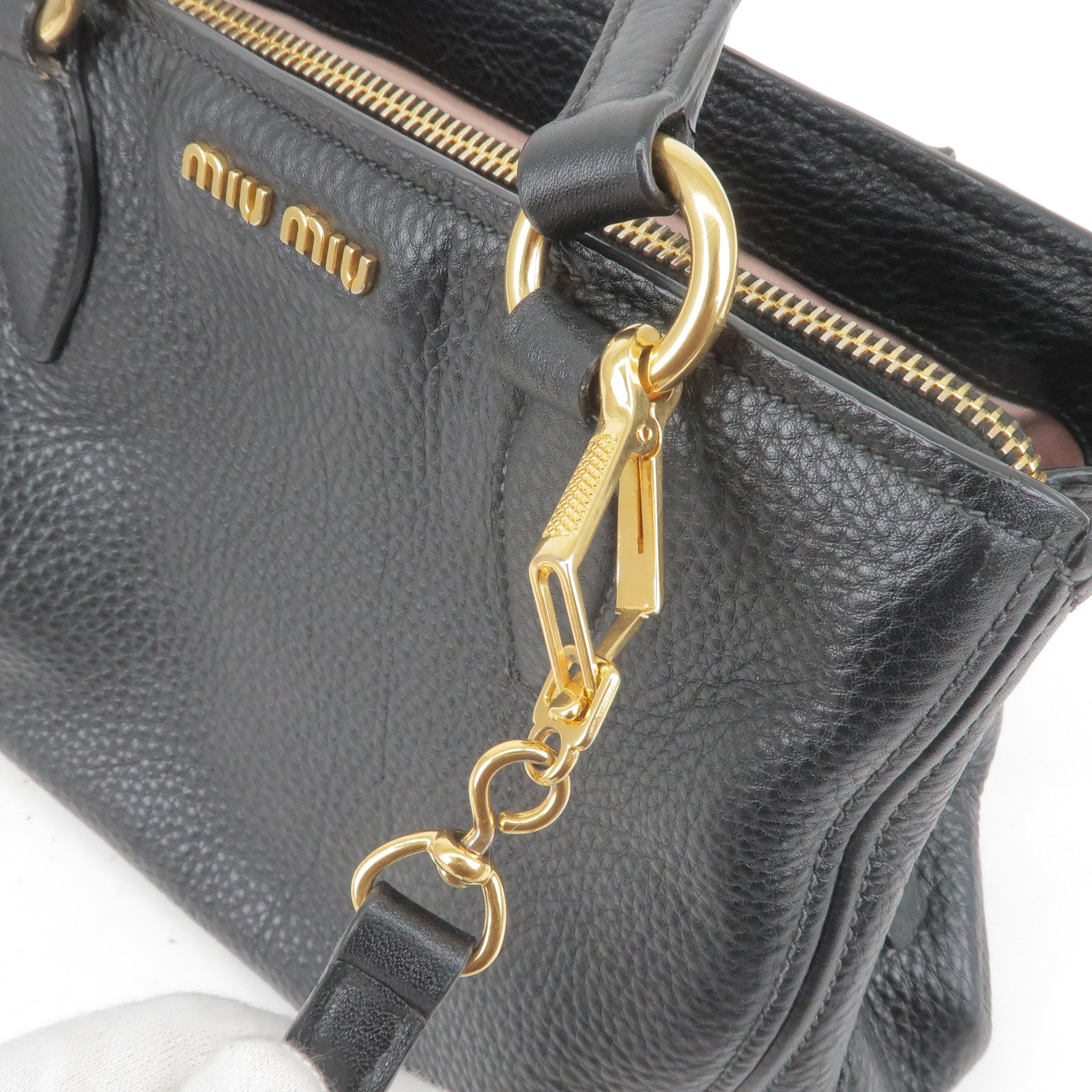 MIU-MIU-Logo-Leather-2Way-Bag-Hand-Bag-NERO-Black-RT0438 – dct-ep_vintage  luxury Store