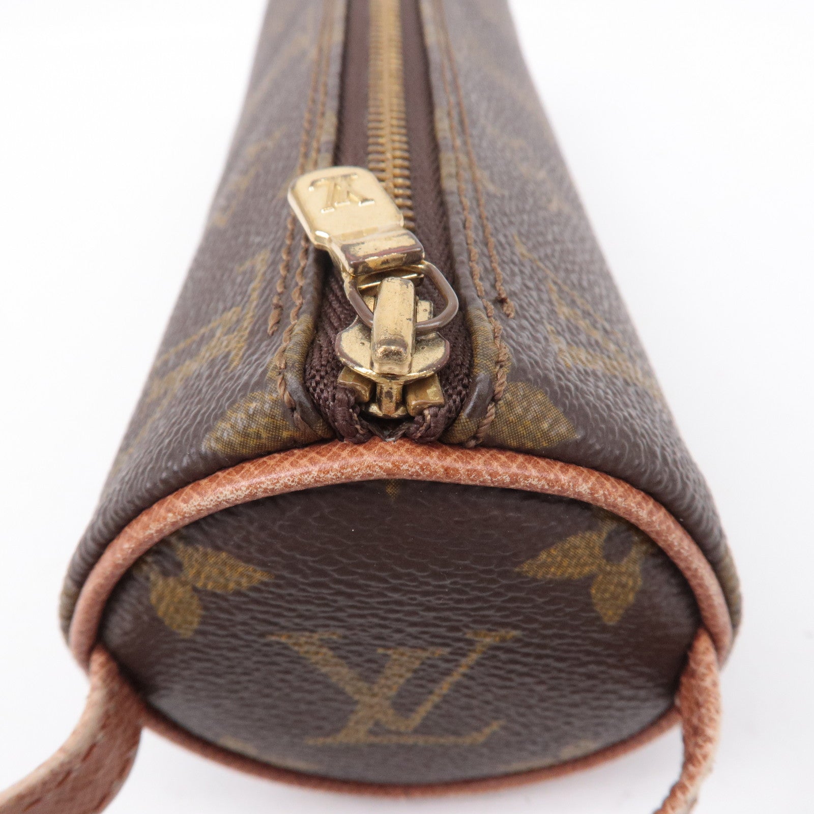 Authentic Louis Vuitton Monogram Trousse Ronde Pen Case Pouch