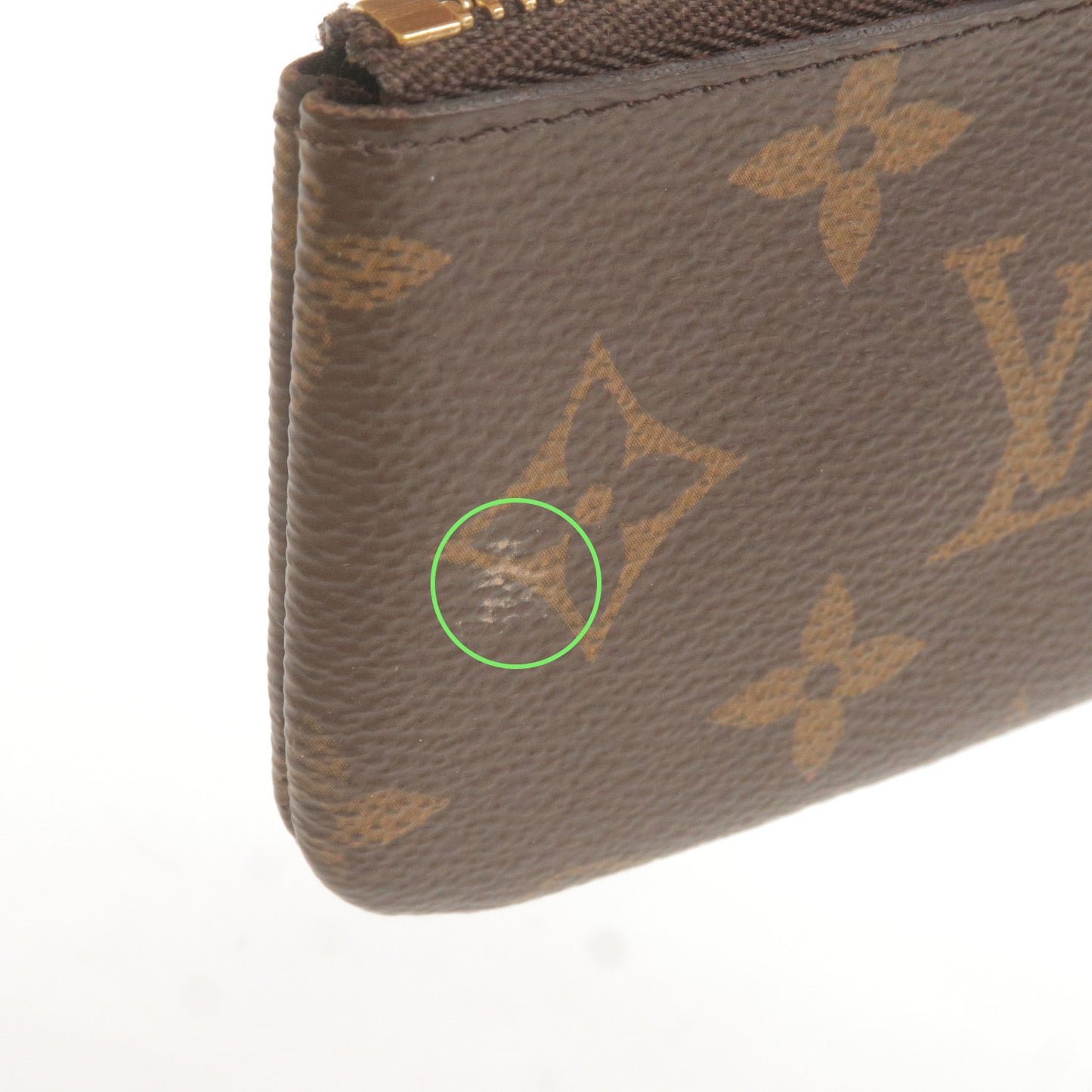 Louis Vuitton Monogram Pochette Cles Coin Case Brown M62650