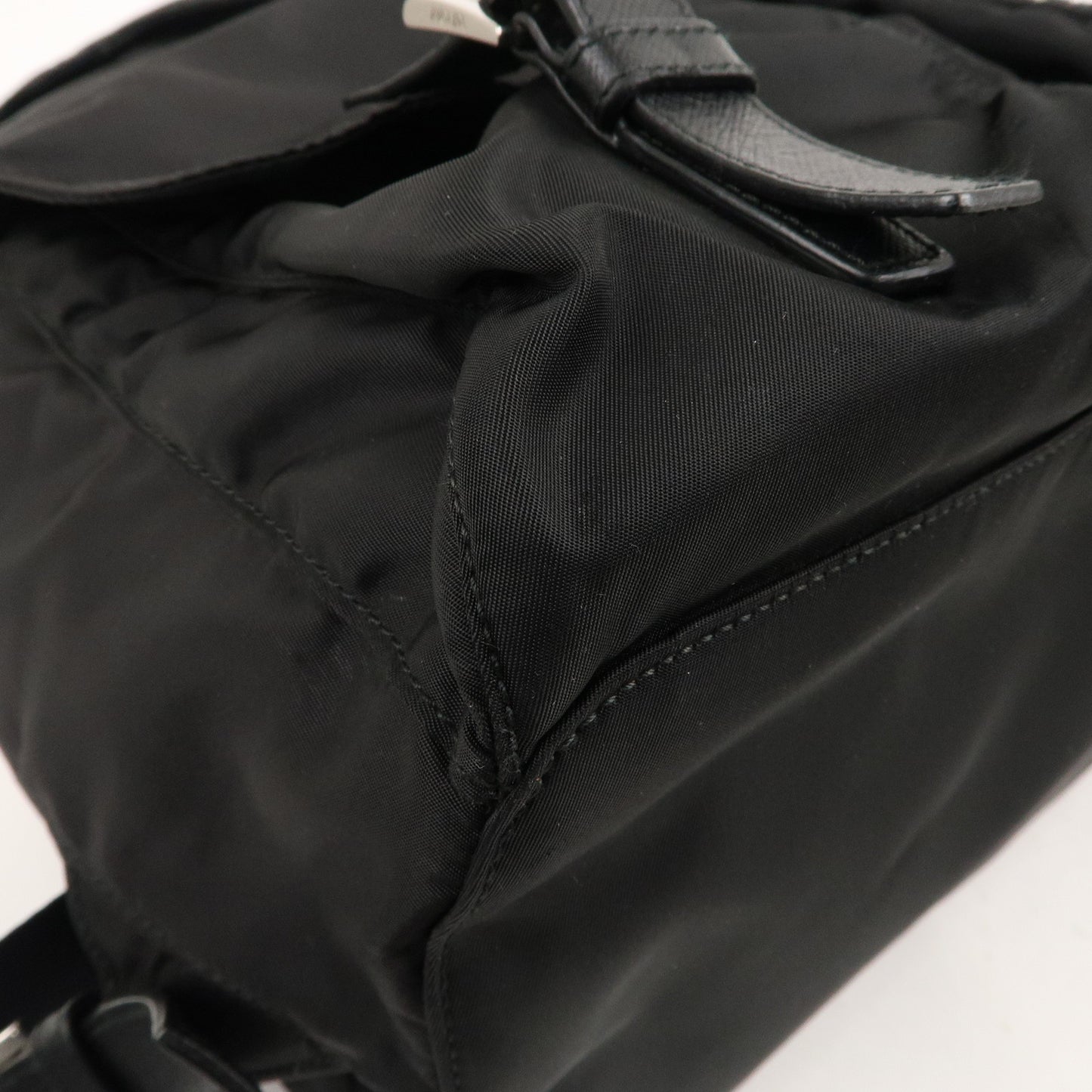 PRADA Nylon Leather Back Pack Black