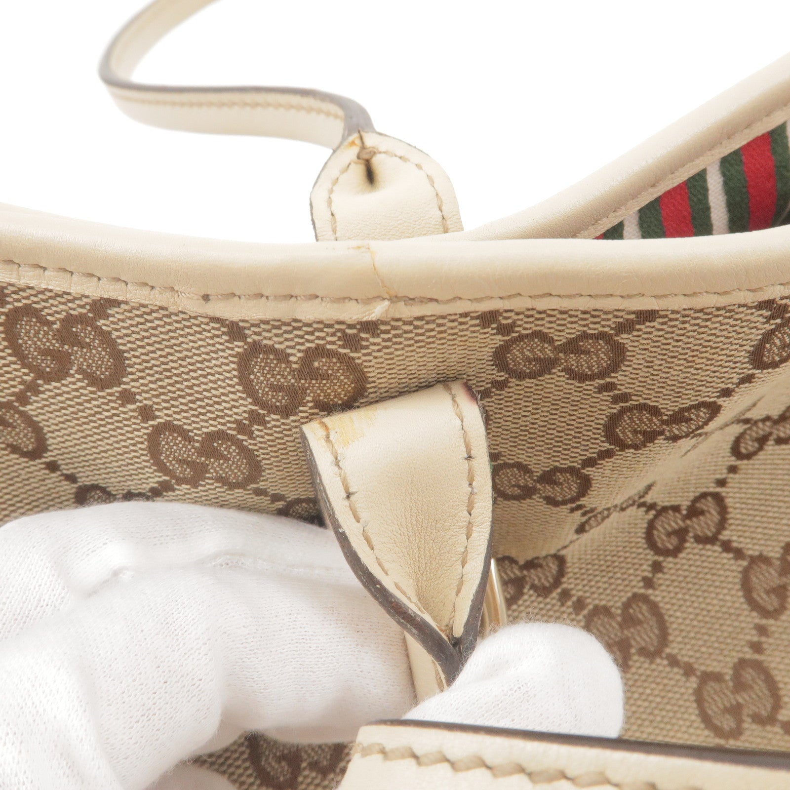 GUCCI-Interlocking-GG-Canvas-Leather-Tote-Bag-Beige-169945 – dct-ep_vintage  luxury Store