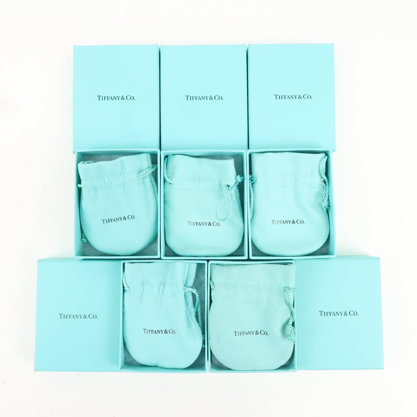 Tiffany&Co. Set of 10 Jewelry Necklace Box Dust Bag Tiffany Blue