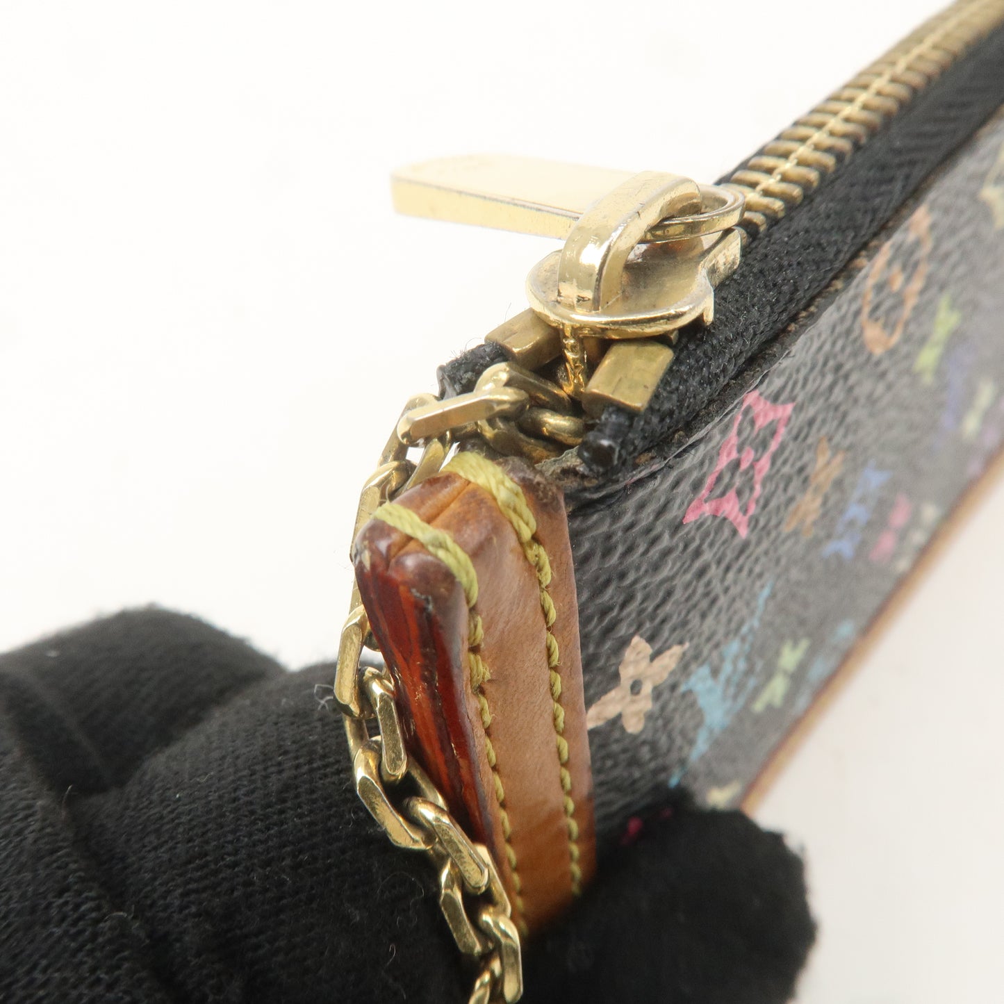 Louis Vuitton Monogram Multi Color Pochette Cles Noir M92654