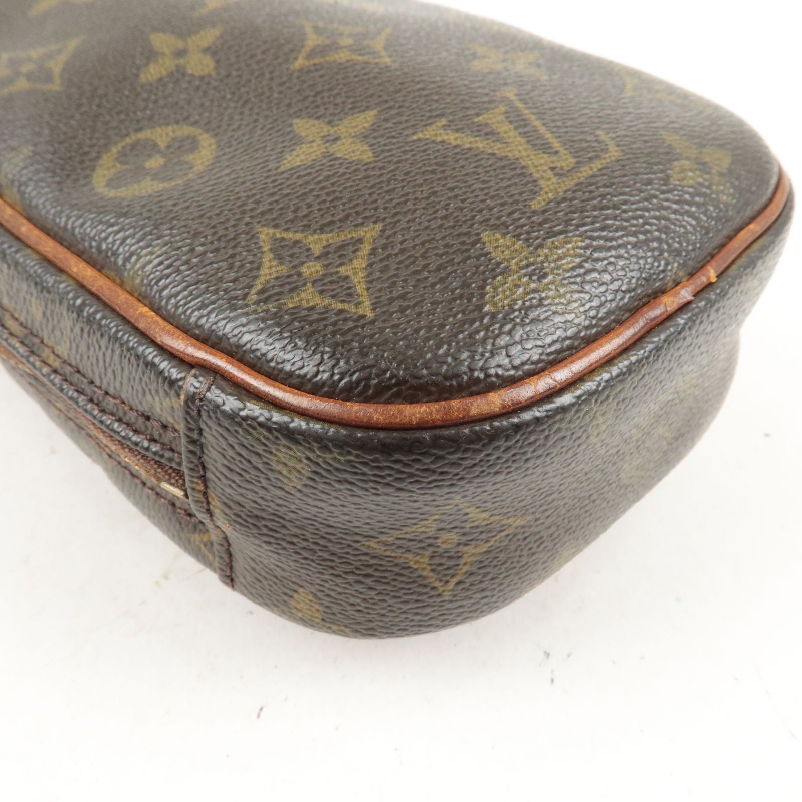 Louis Vuitton Pochette Gange Brown Canvas Clutch Bag (Pre-Owned)