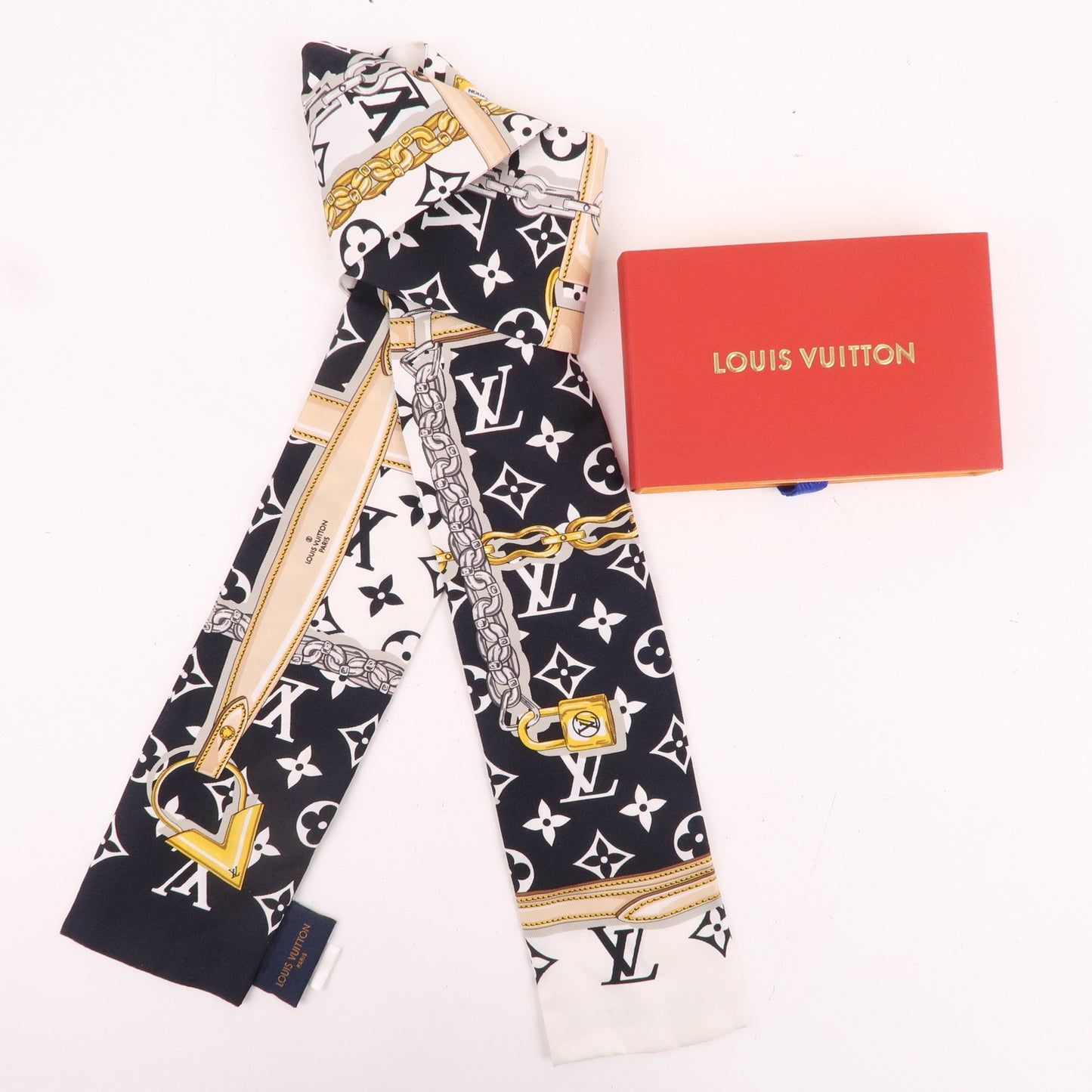 Louis Vuitton Monogram Bandeau Confidential 100% Silk Noir M78656