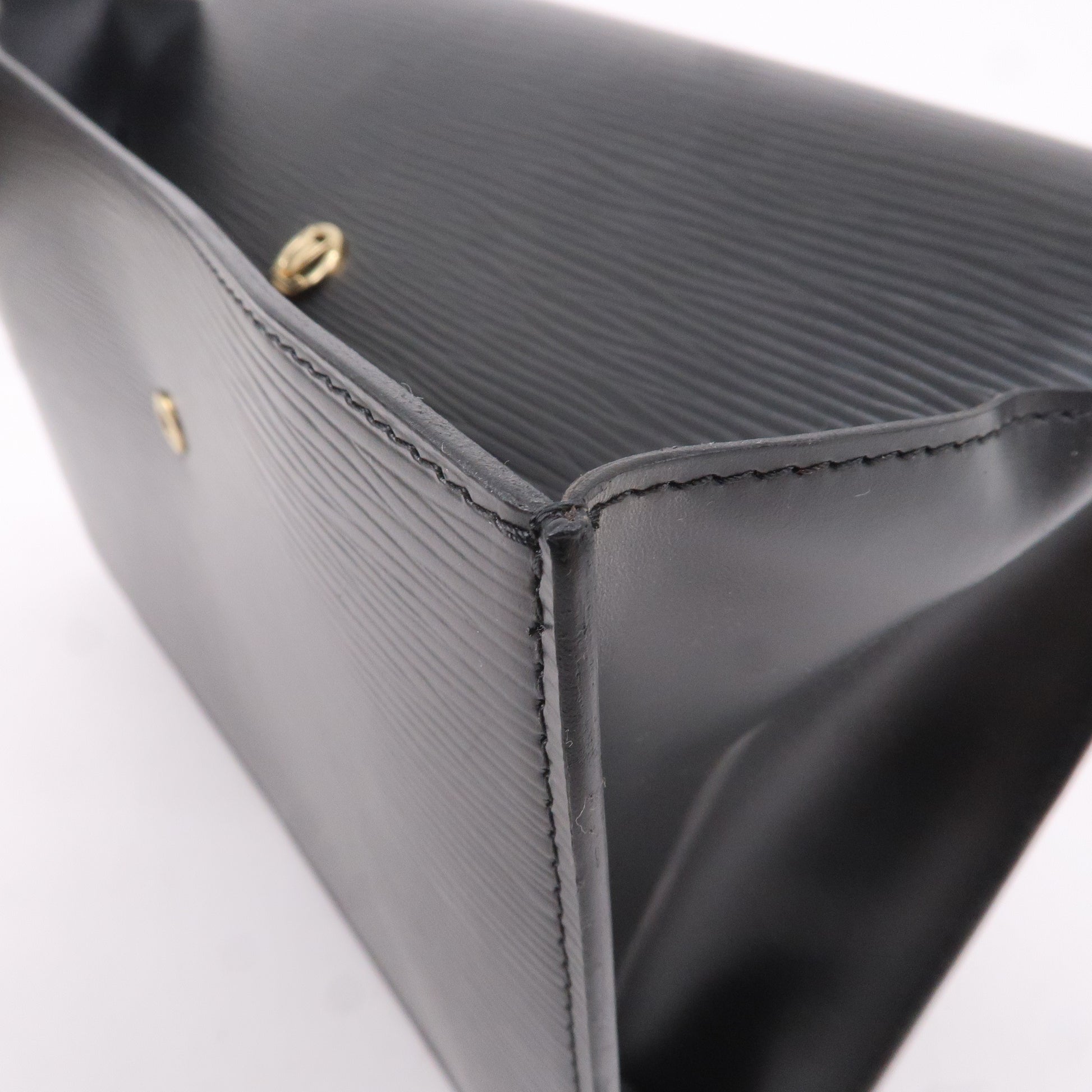 Louis Vuitton Montaigne Clutch Epi Black Bag With Black Leather