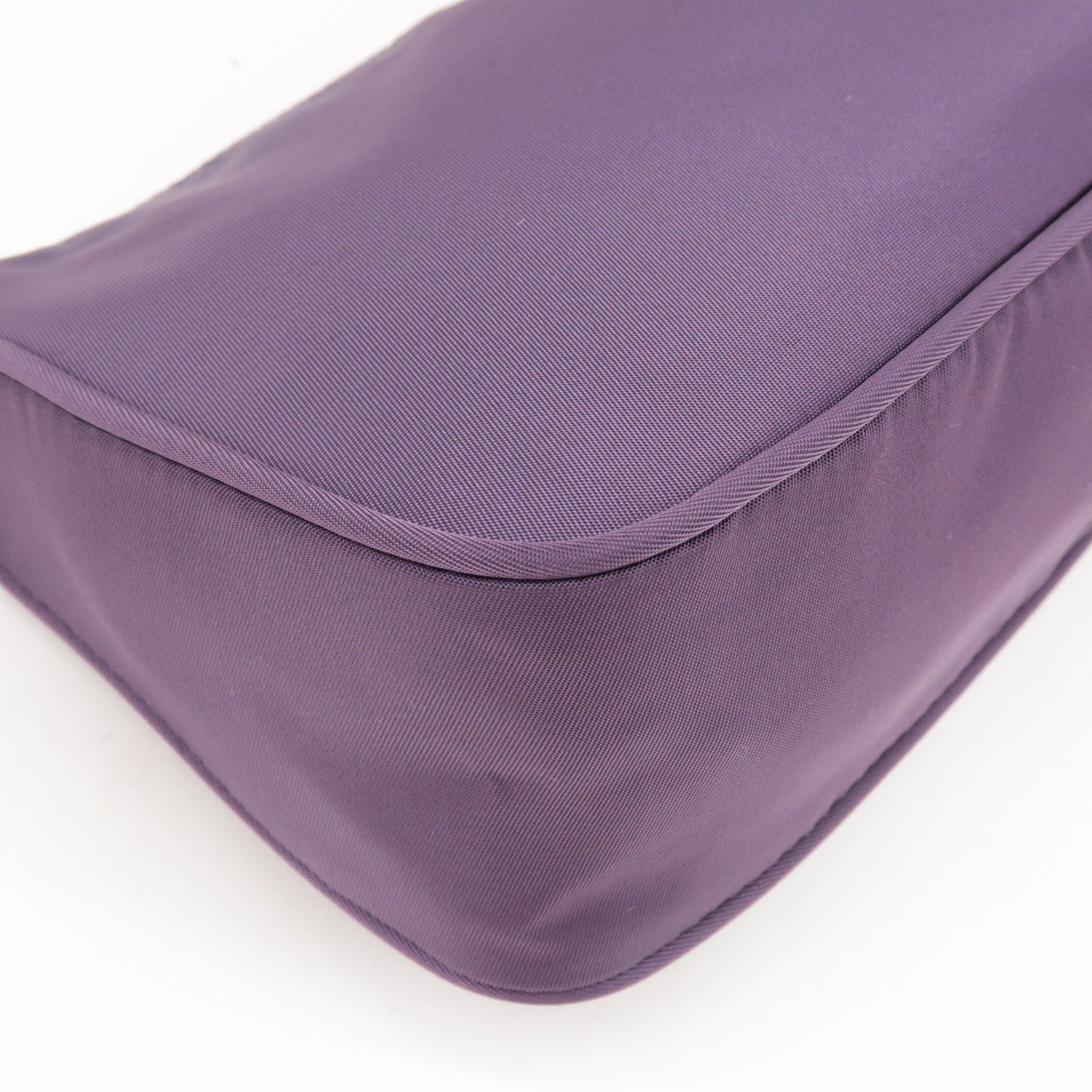 PRADA Logo Nylon Hand Bag Purse Cosmetic Pouch Purple MV633