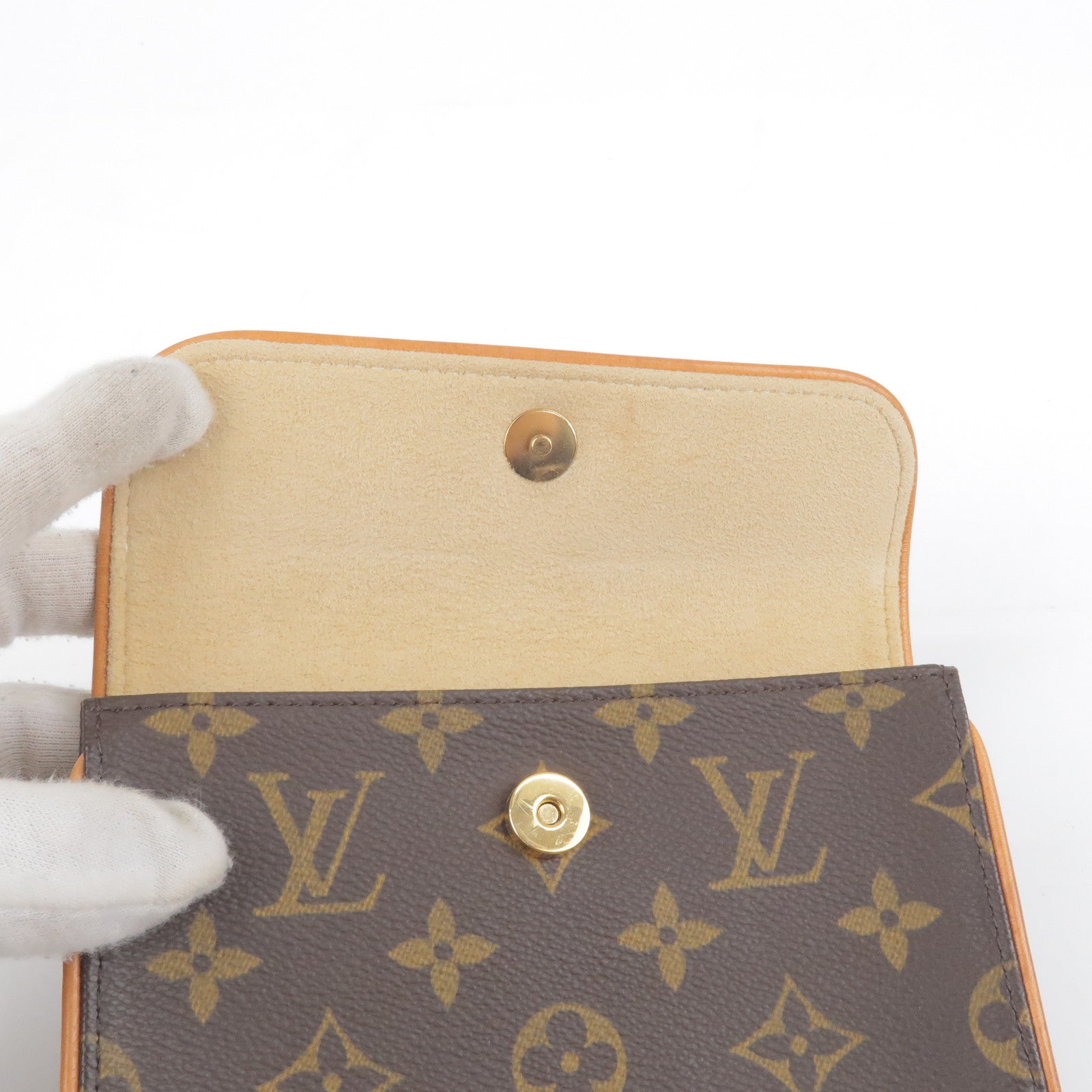 Louis Vuitton Waist Pouch Monogram Pochette Florentine Brown Canvas Bag  Ladies M51855
