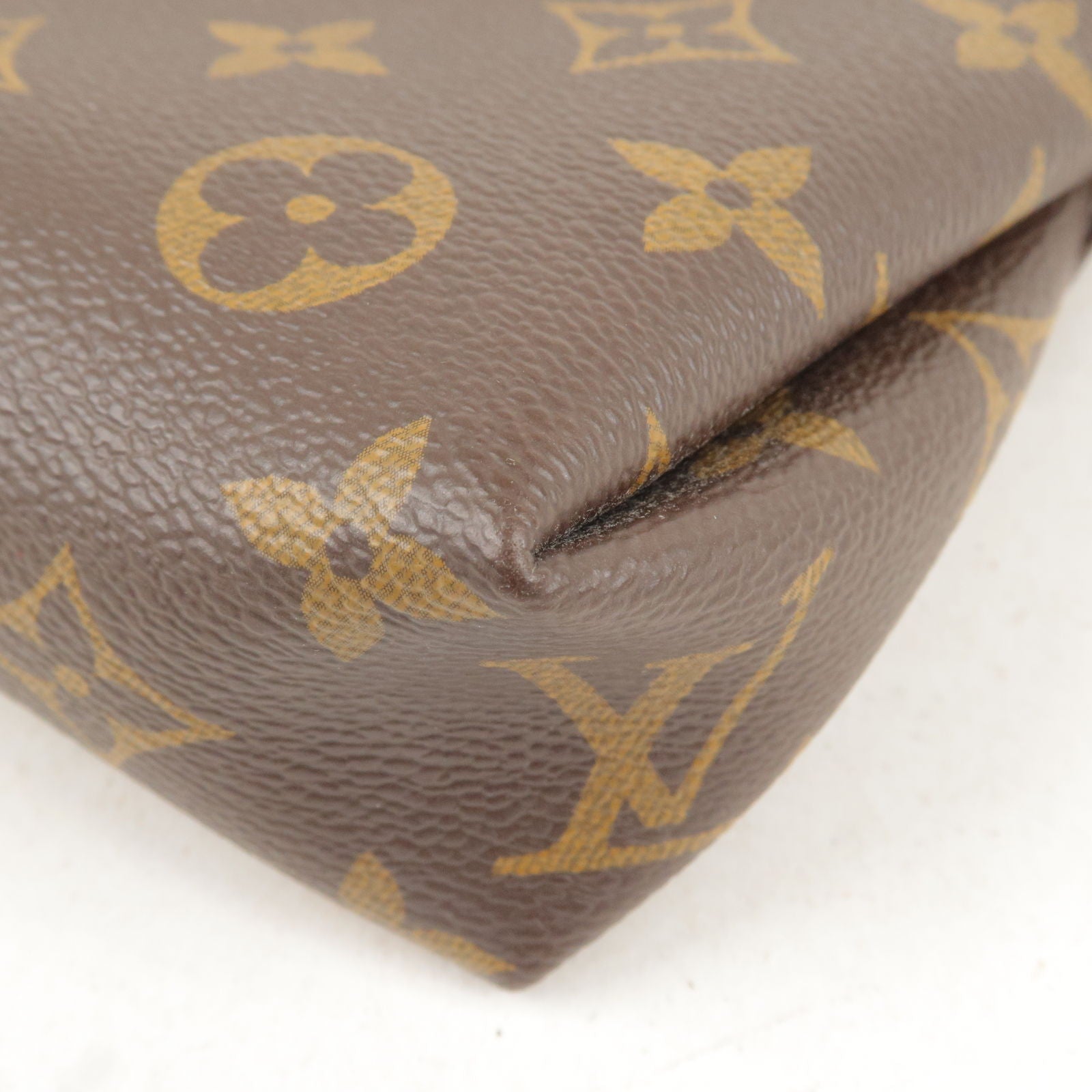 Authemtic Louis Vuitton Pallas Clutch Monogram Cerise M41638 Genuine Bag  Japan