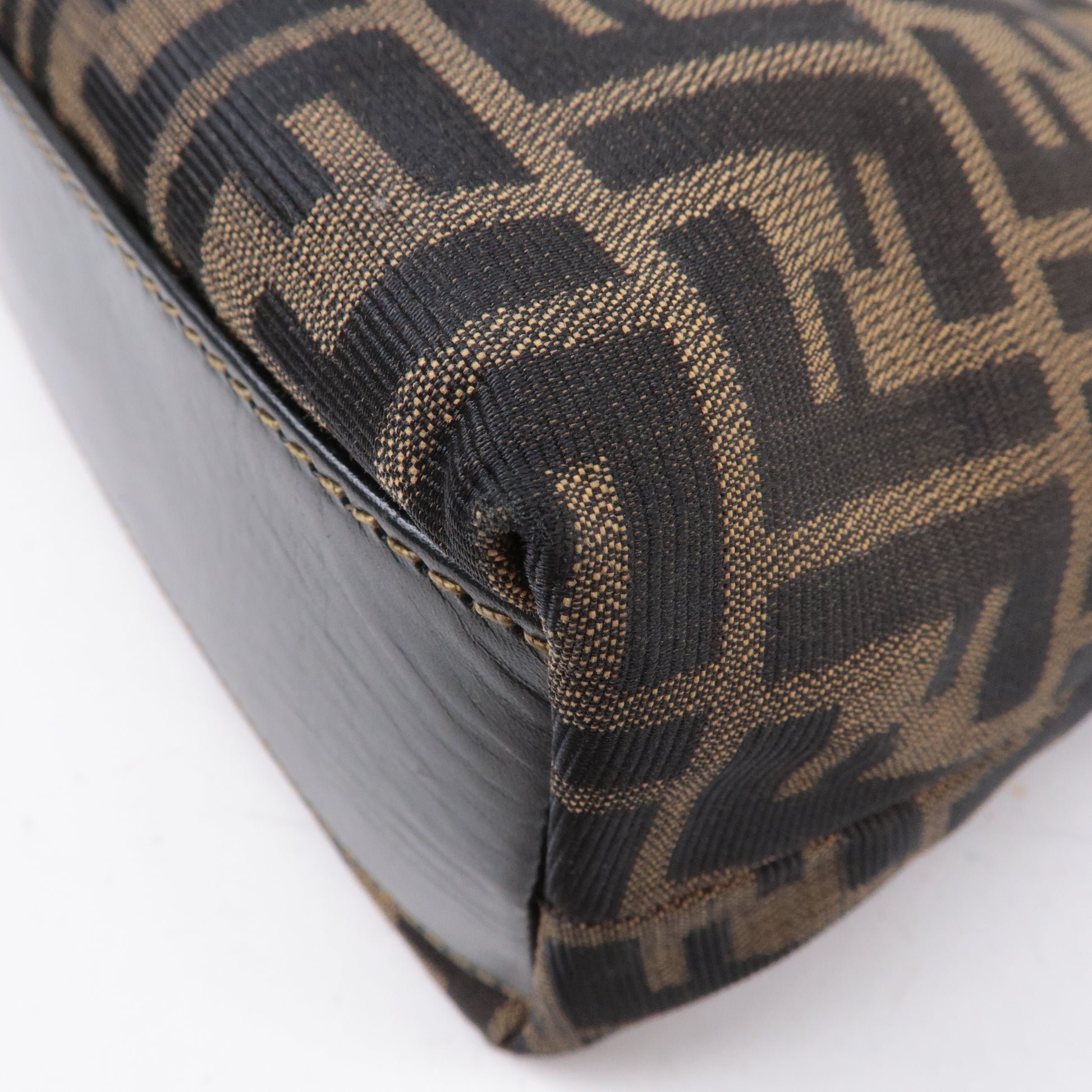 FENDI-Zucca-Canvas-Leather-Hand-Bag-Tote-Bag-Khaki-Black – dct-ep_vintage  luxury Store
