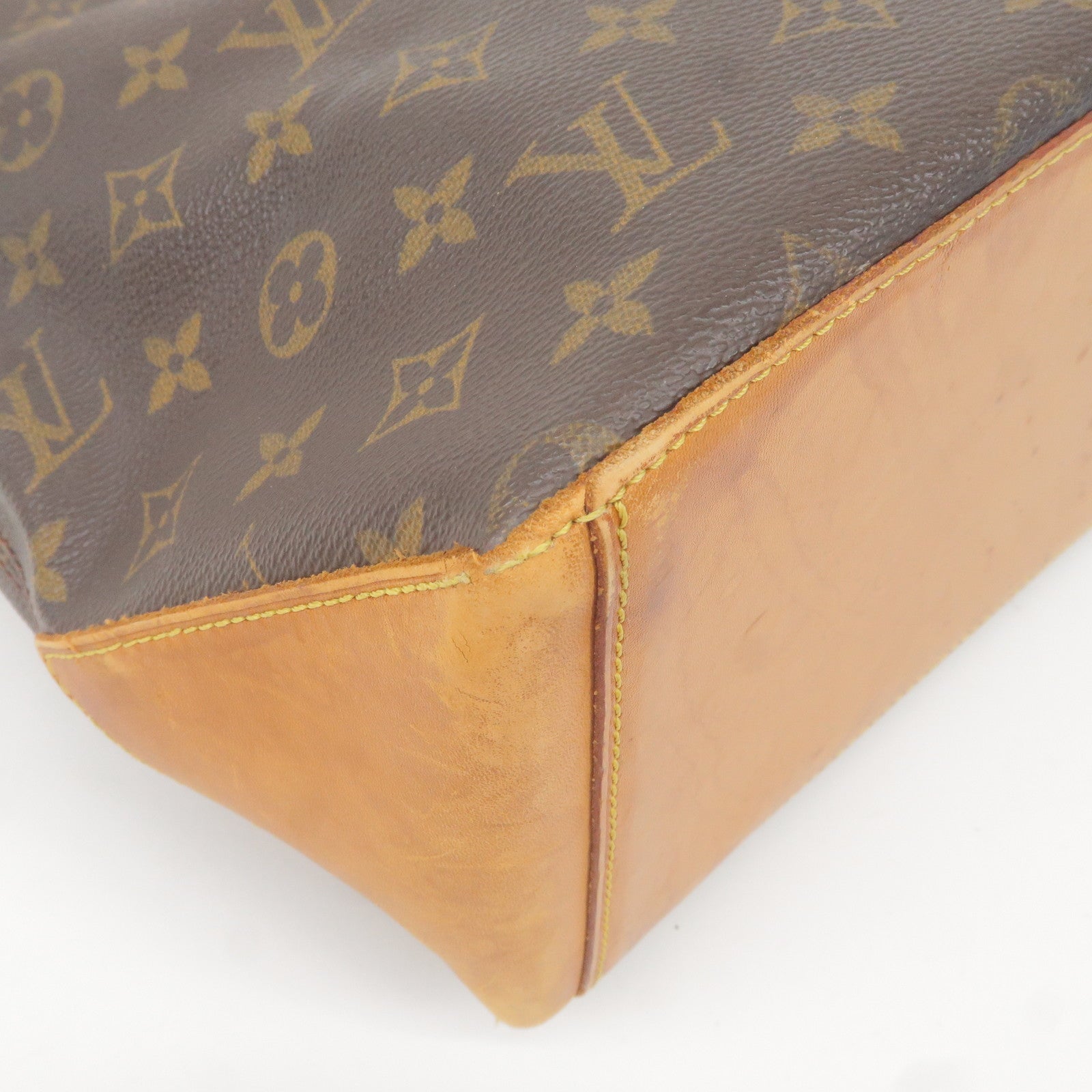Louis Vuitton Cabas Mezzo Tote Brown Leather