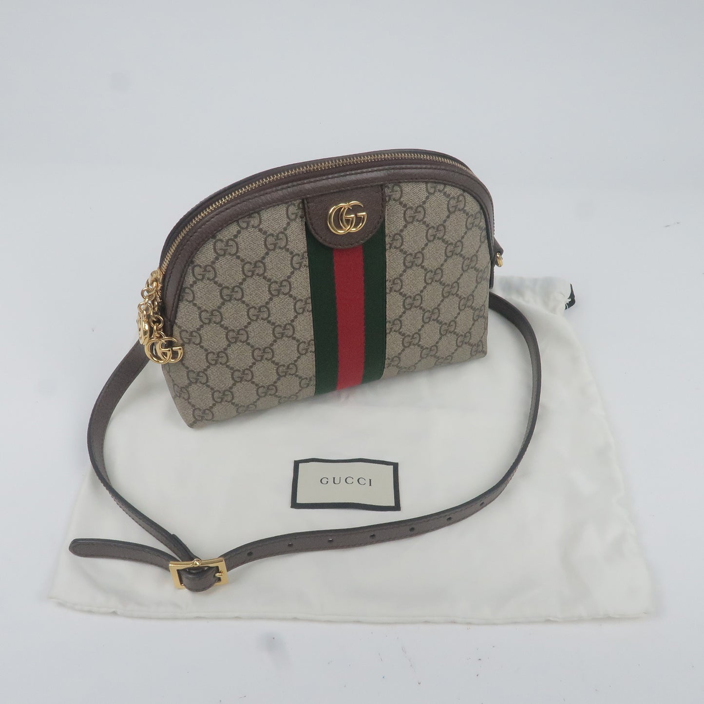 GUCCI Sherry Ophidia GG Supreme Leather Shoulder Bag 499621