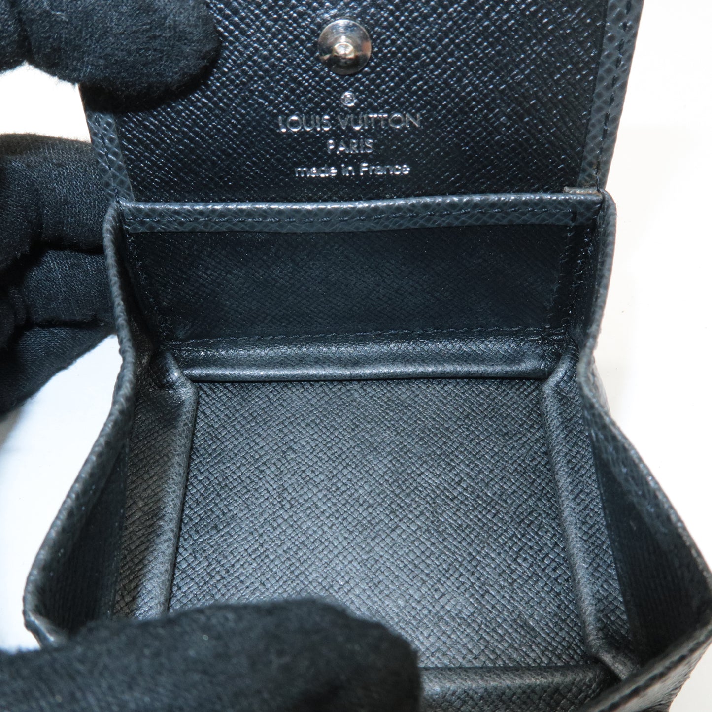 Louis Vuitton Taiga Porte Monnaie Boite Coin Case Ardoise M30382