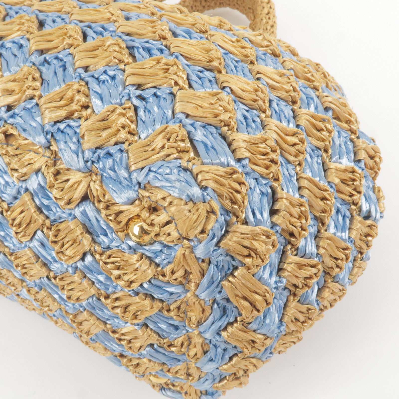 PRADA-Raffia-Crochet-Canapa-Tote-Bag-Blue-Beige-BN2303 – dct