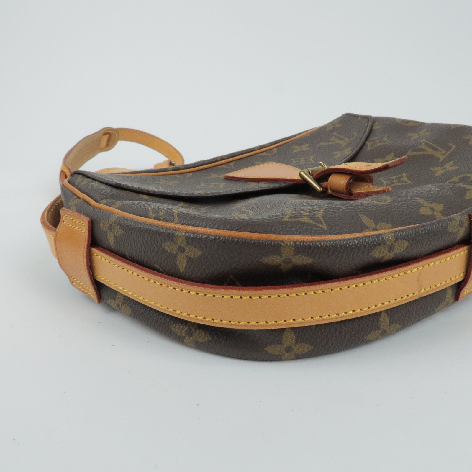 Louis Vuitton Vintage Leather Monogram Crossbody Saddle Bag at