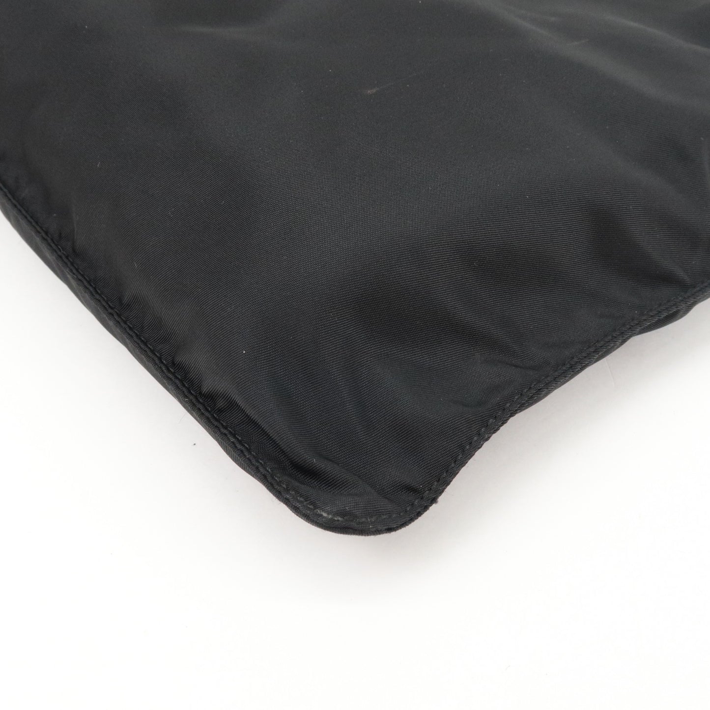 PRADA Logo Nylon Leather Shoulder Bag Crossbody Bag Black BT175Z