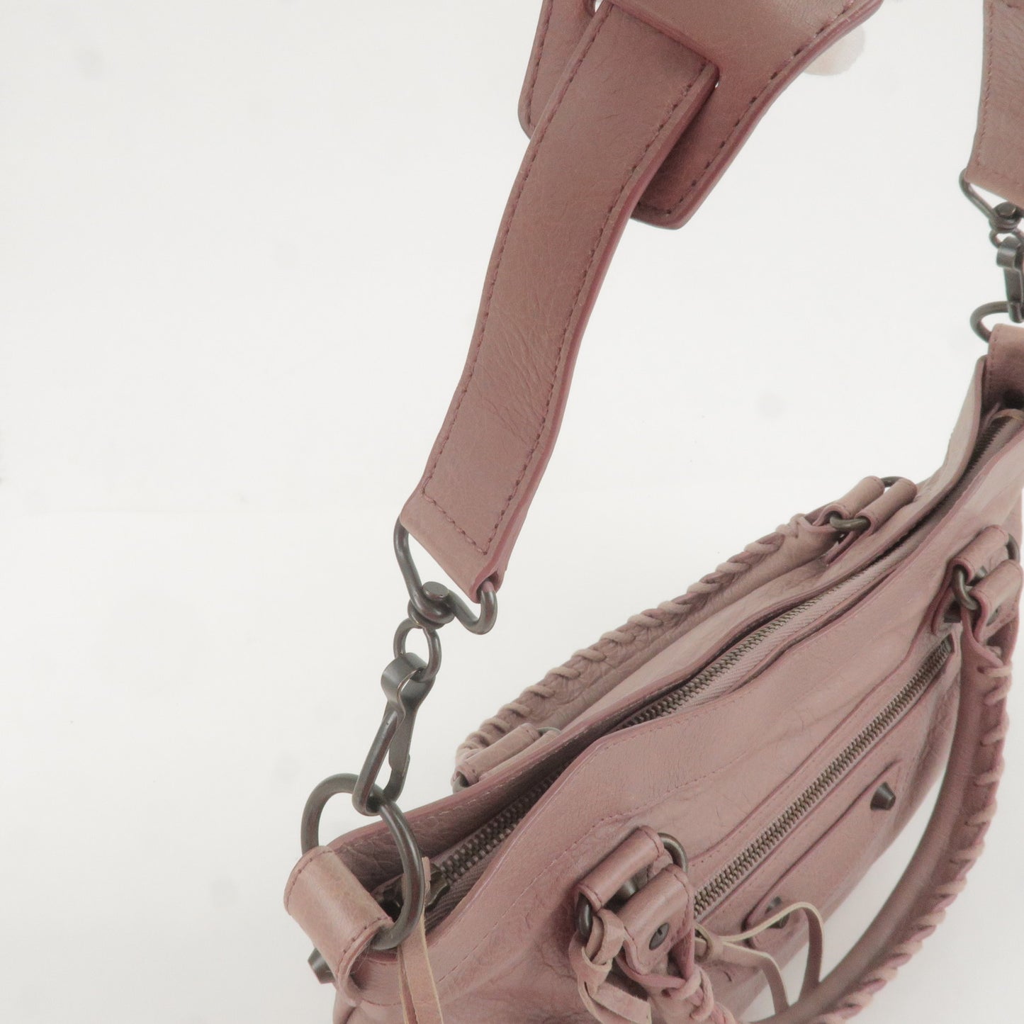 BALENCIAGA The First Leather 2Way Hand Bag Dusty Pink 103208